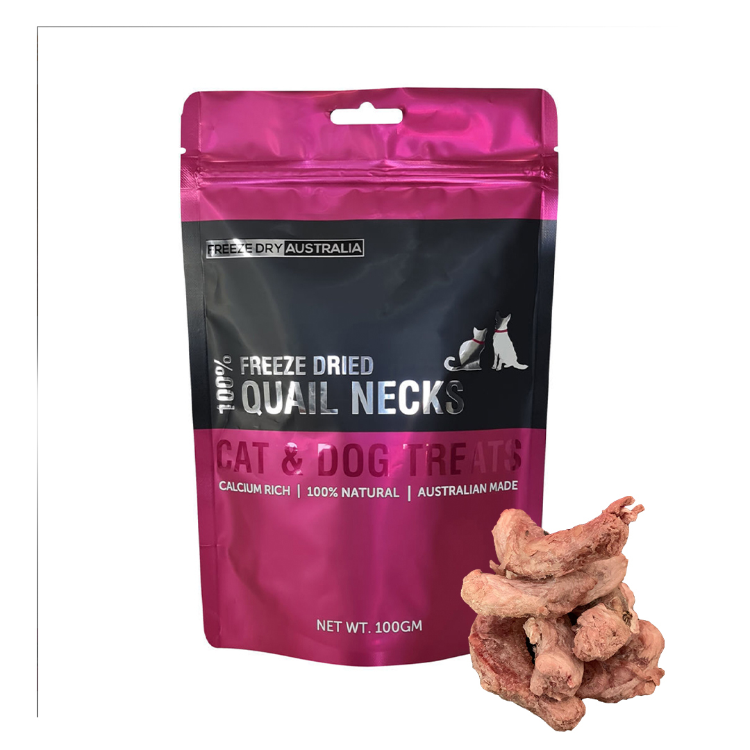 FDA Freeze Dried Quail Necks (100g)