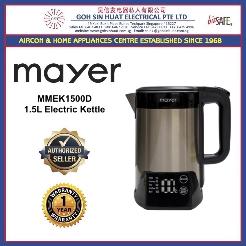 Mayer MMEK1500D Electric Kettle 1.5L