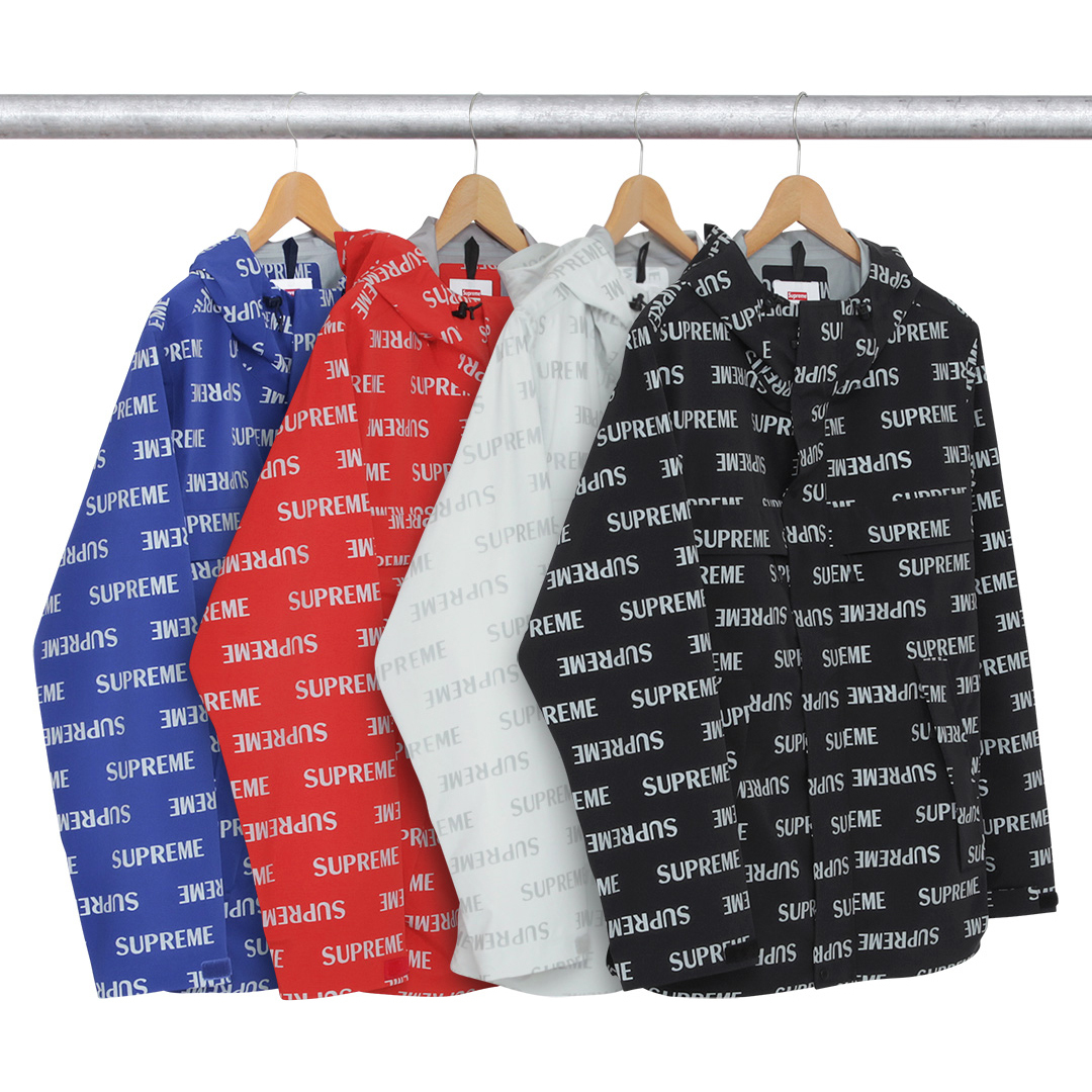 Supreme red allover reflective 3m hoodie jacket anorak parka  滿版LOGO 3M 風衣外套 紅色