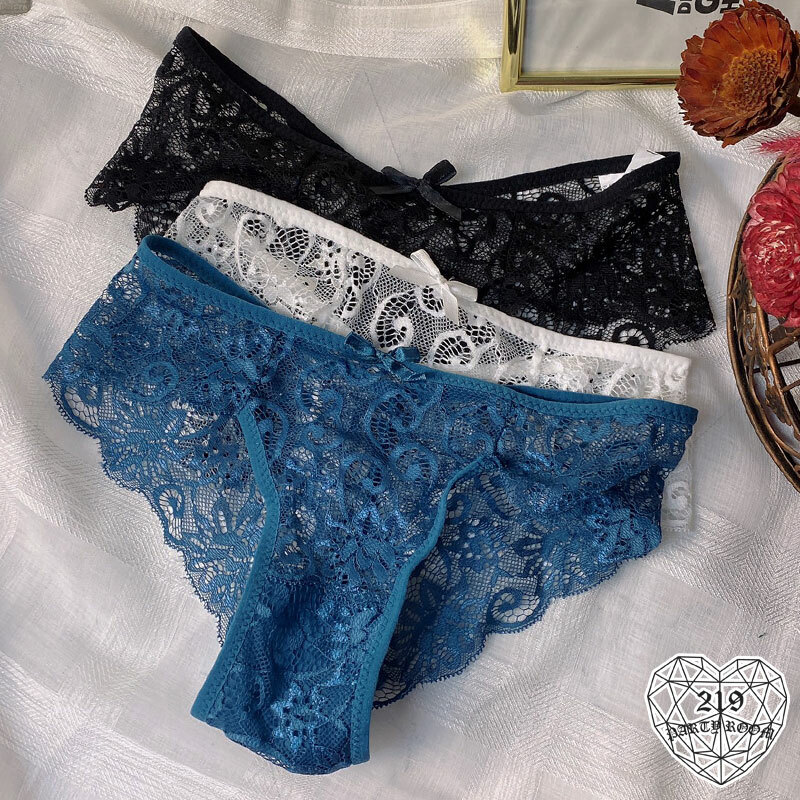 法式蕾絲無痕透膚內褲