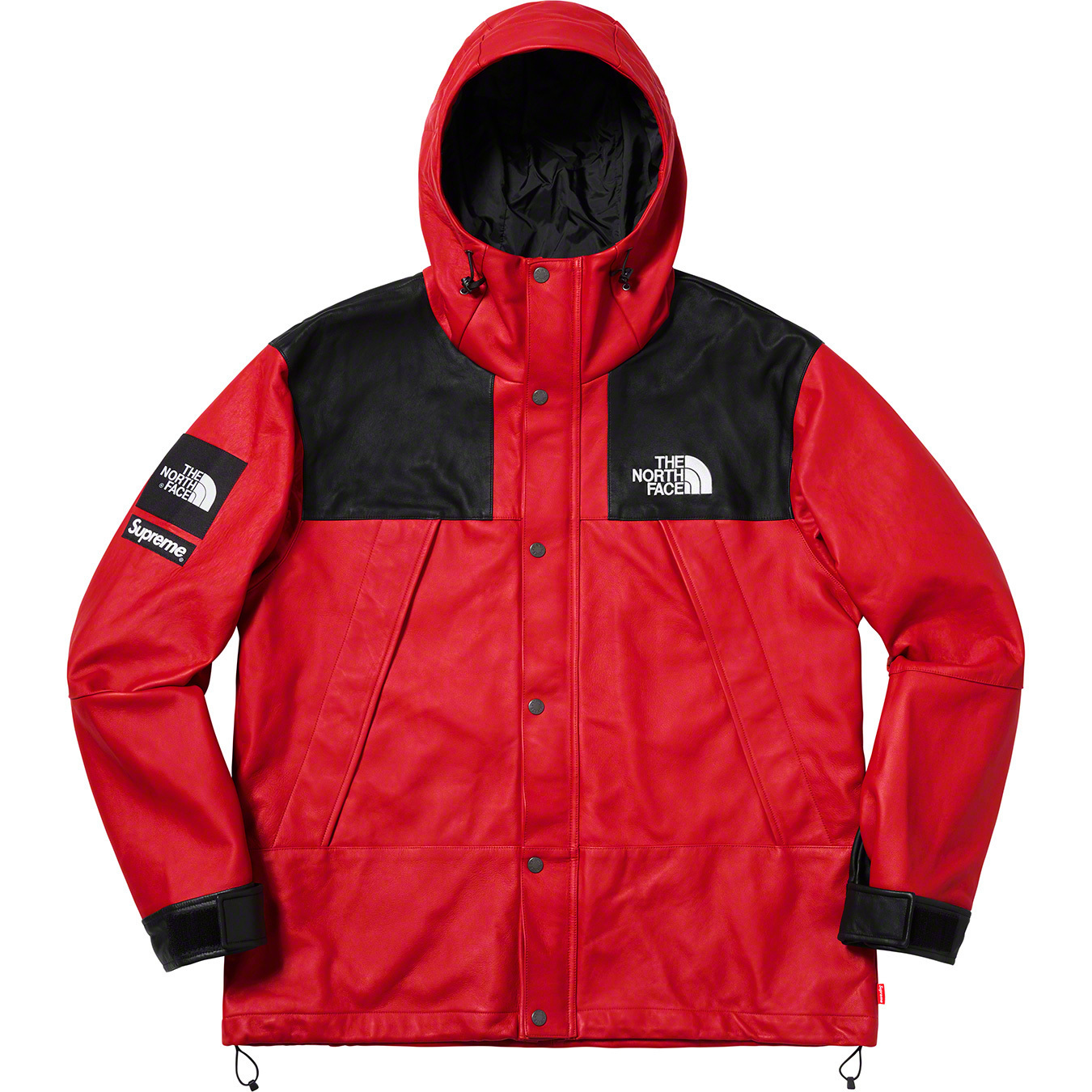 SUPREME X The North Face Leather Mountain Parka 皮革外套紅