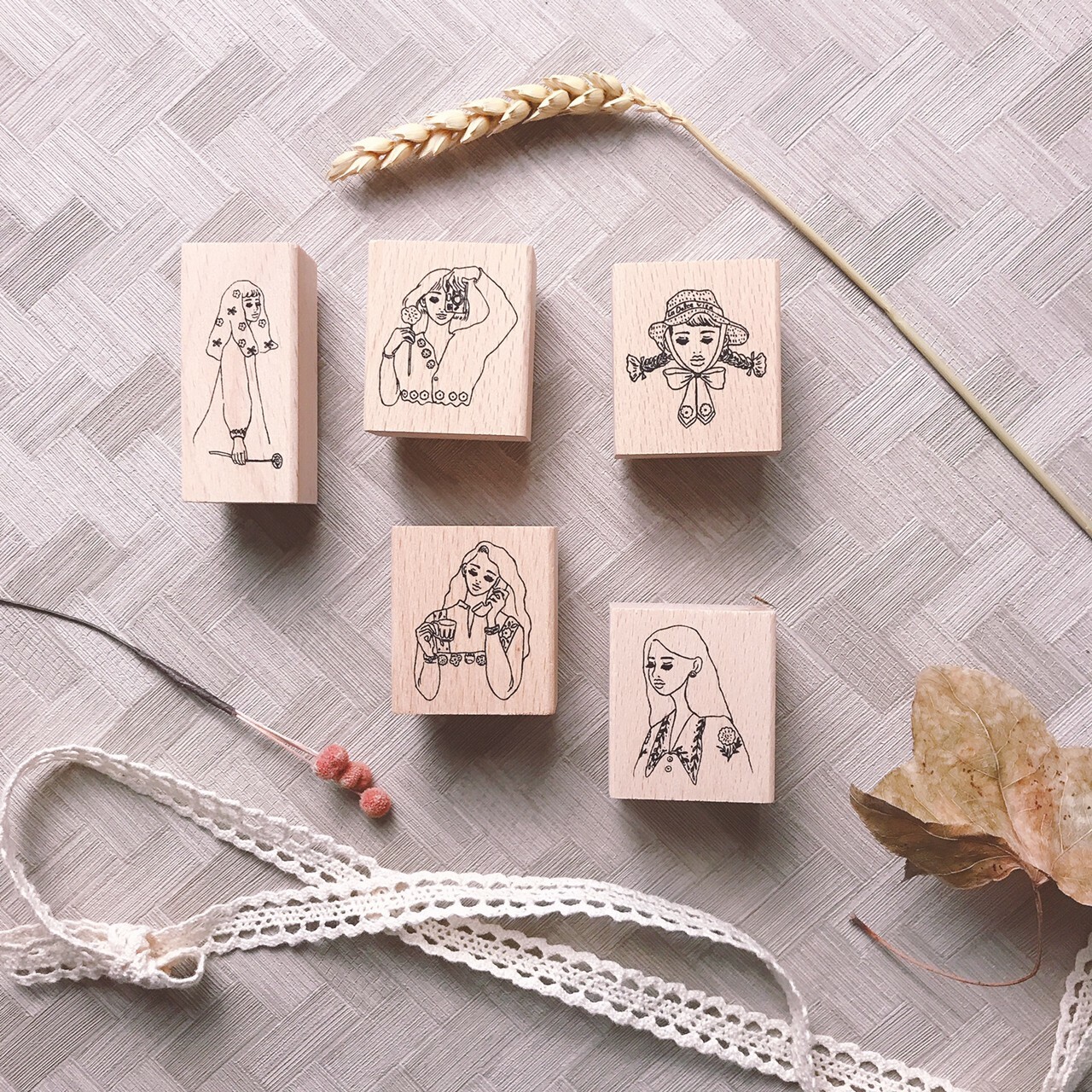 甜蜜生活｜女孩系列 櫸木印章