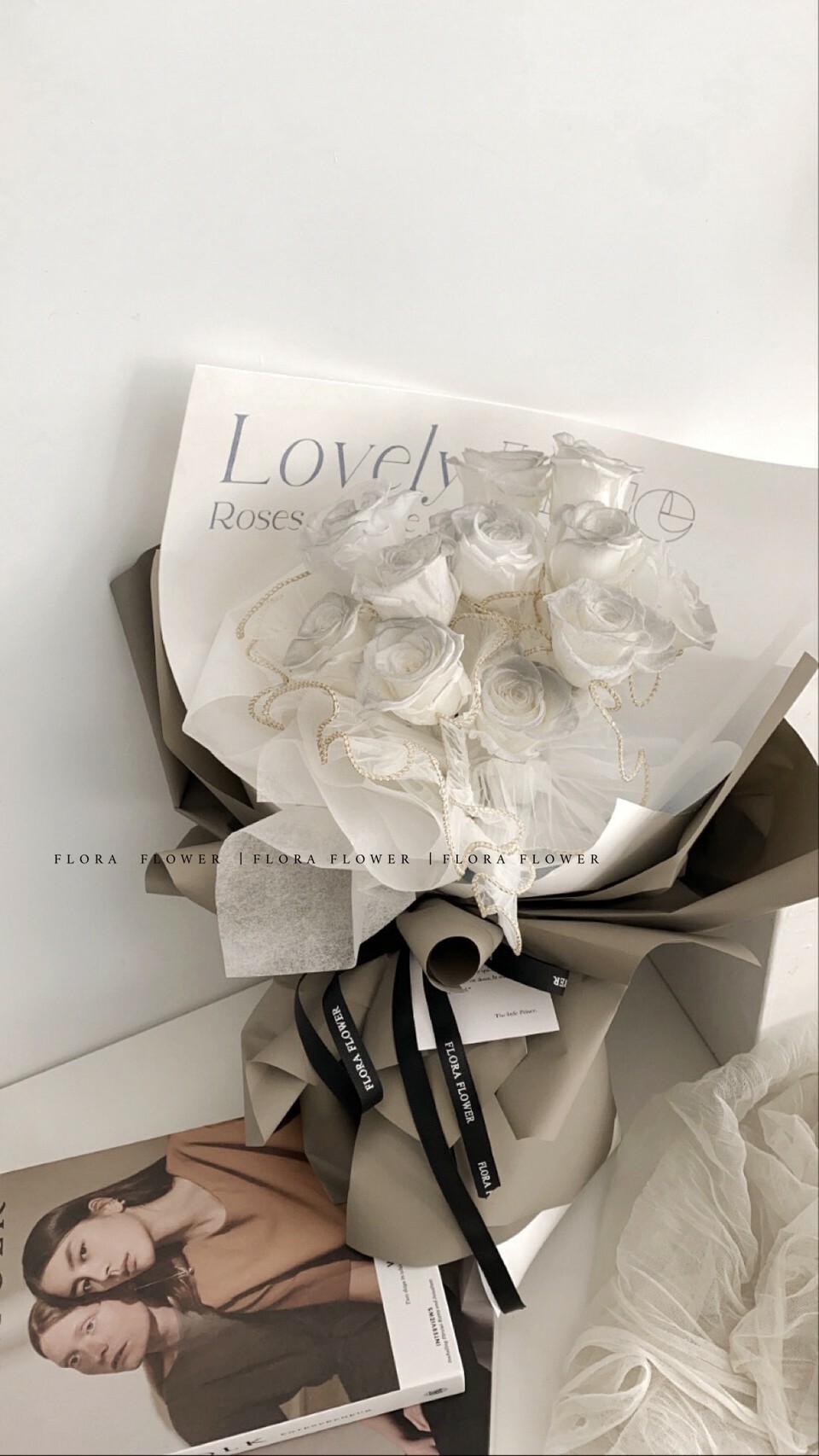 韓式花束-冰川灰