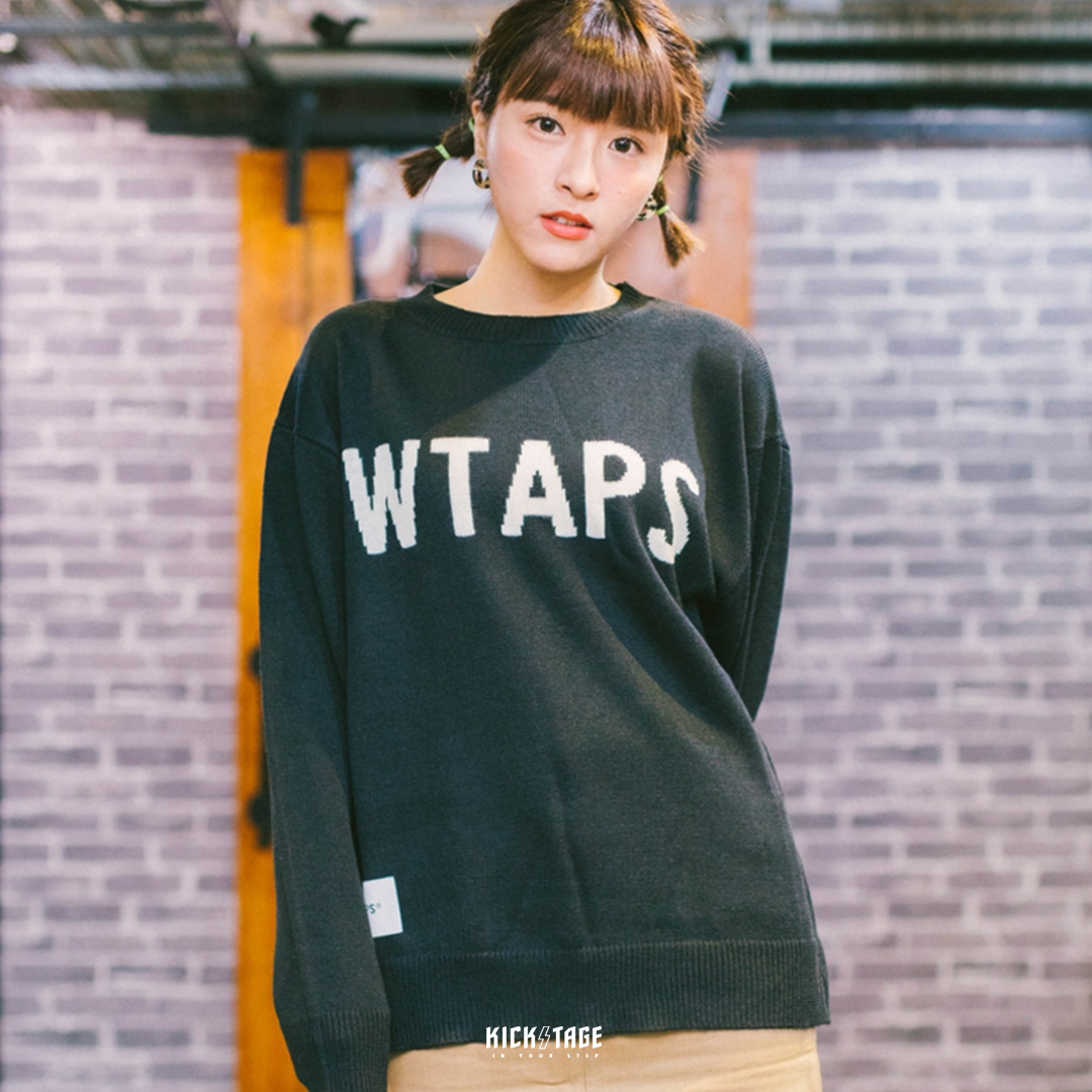 WTPAS DECK / SWEATER. WOAC 黑色針織毛衣【92MADTKNM01BK】