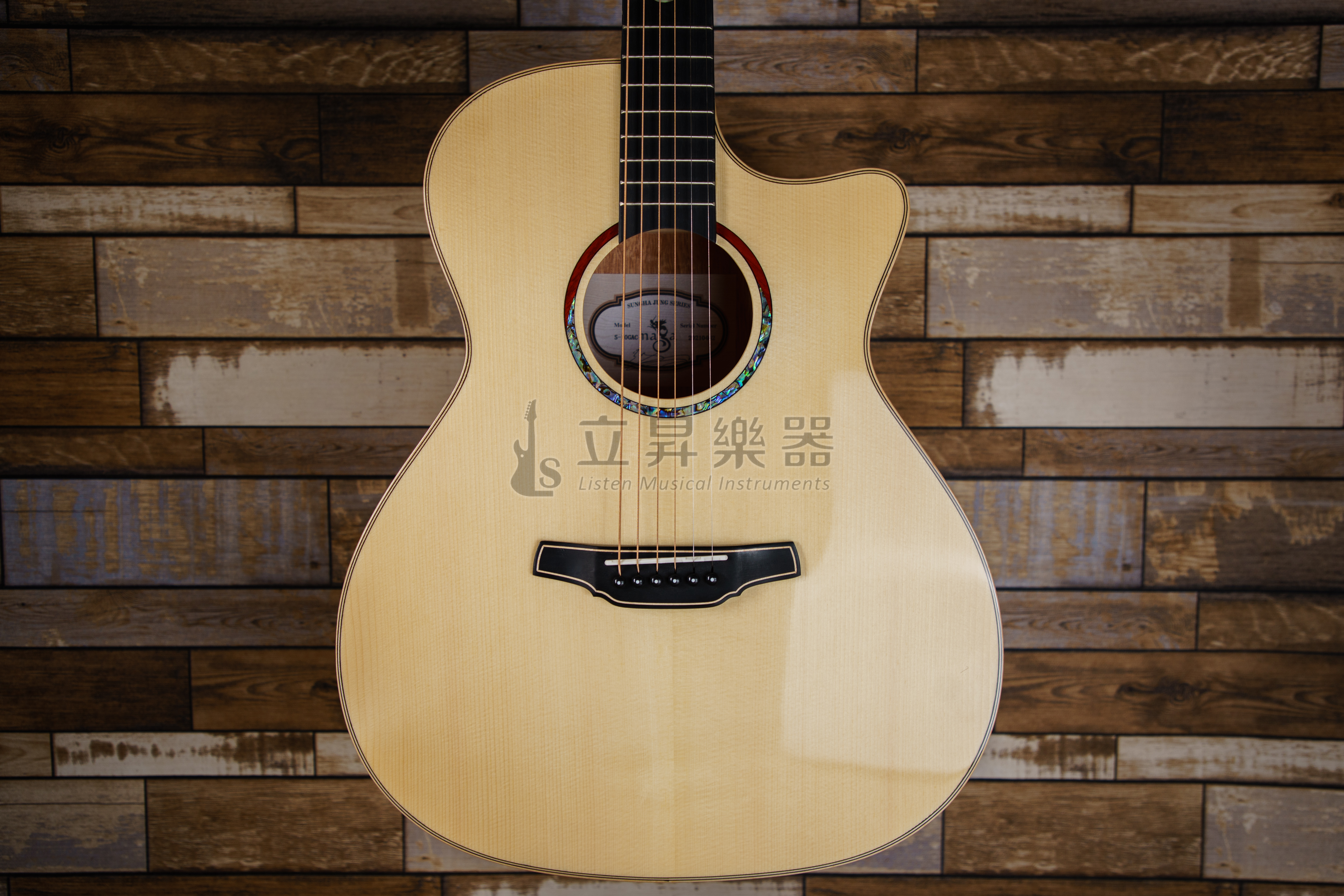 NAGA S-10GAC 光系列 Sungha Jung 鄭晟河代言 英格曼雲杉面板 沙比利木側背 面單板 40吋 GA桶身 附原廠厚琴袋
