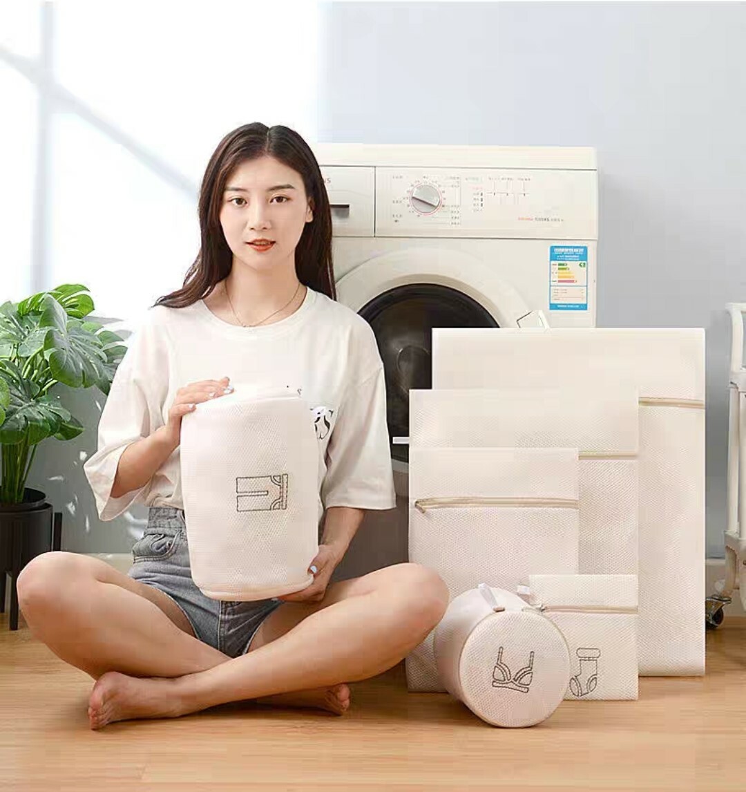 刺繡款家用洗衣袋(6件組)