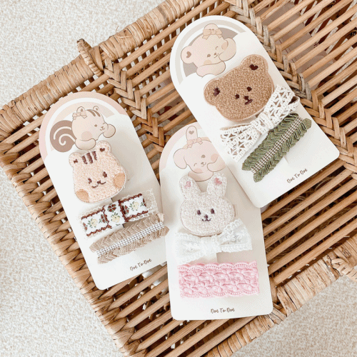 Dot to Dot 髮夾3件套裝/髮夾收納掛帶