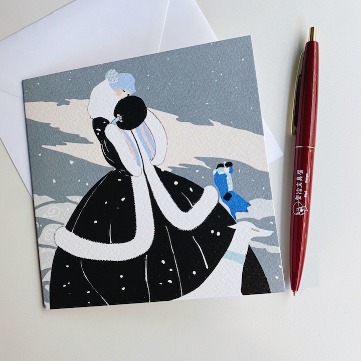 a winter scene 聖誕卡片 季節賀卡 Victoria and Albert Museum