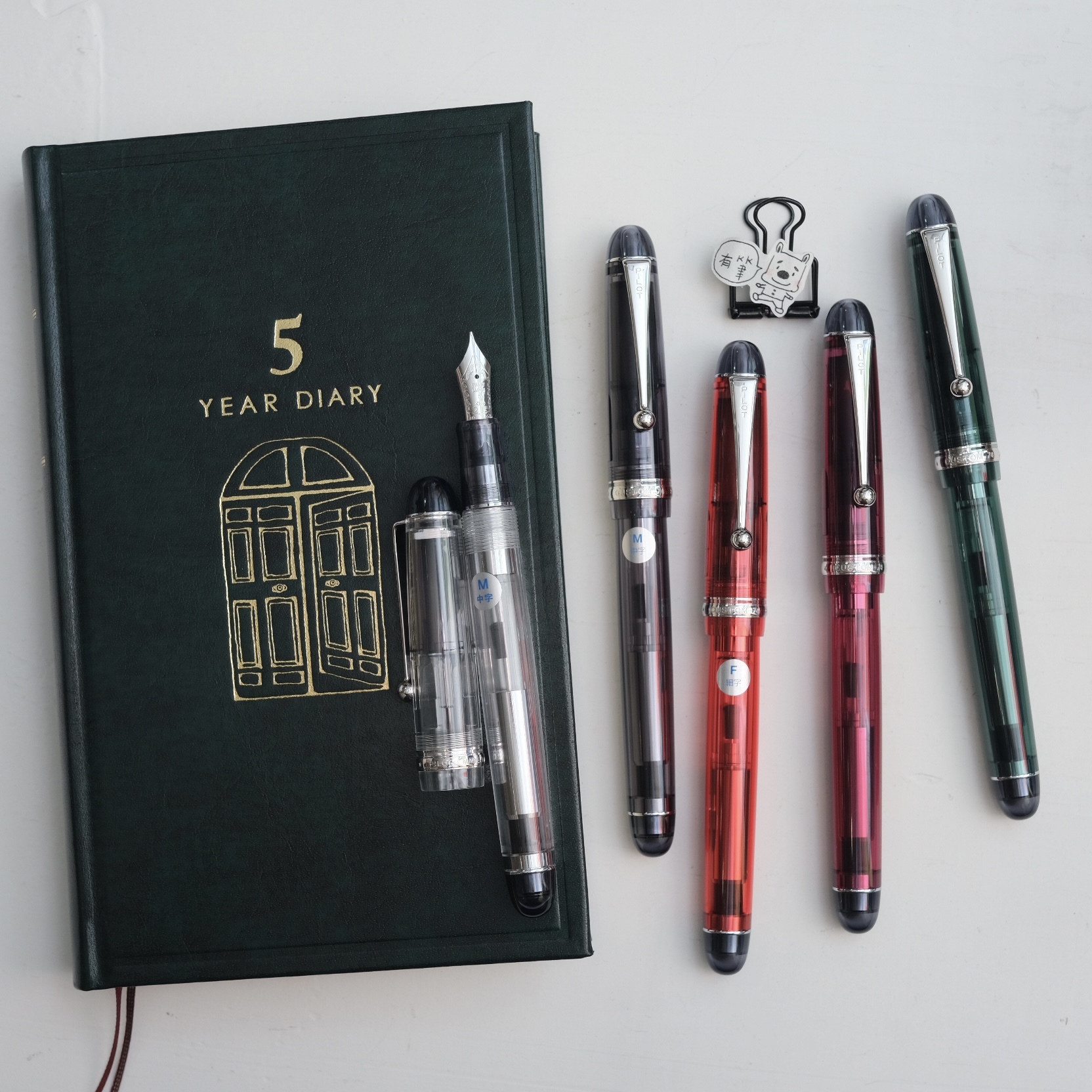 百樂 74鋼筆 透明桿 (14K 5號銀色尖) / 日本 PILOT