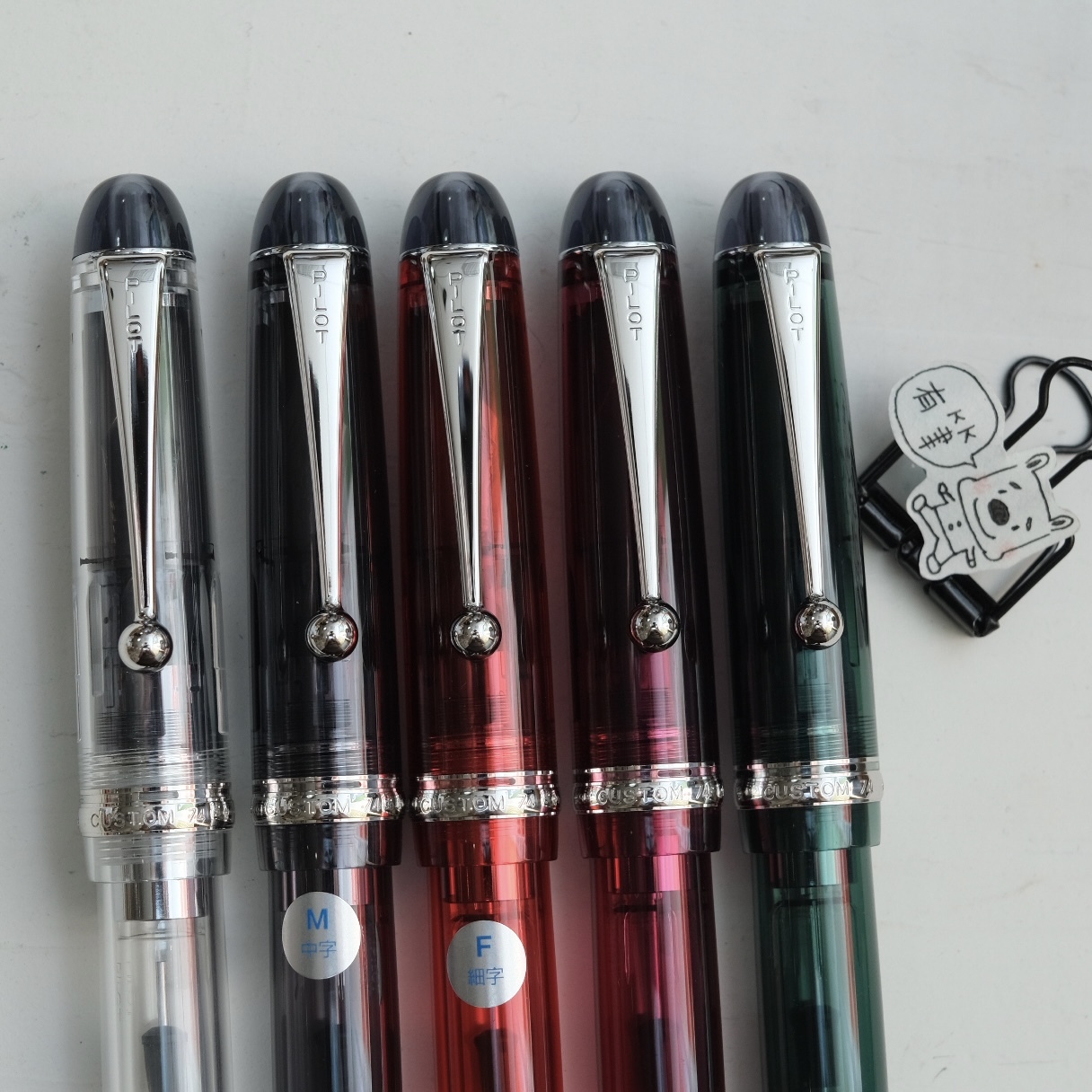 百樂 74鋼筆 透明桿 (14K 5號銀色尖) / 日本 PILOT