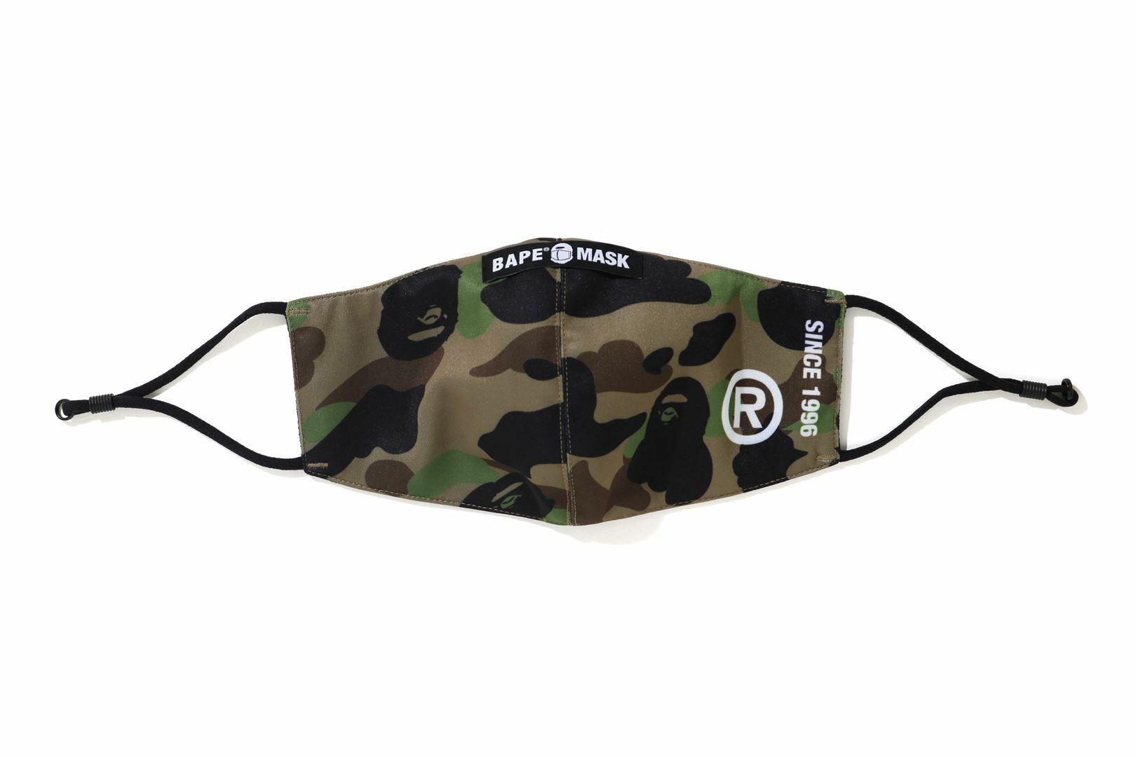 A BATHING APE BAPE 1ST CAMO MASK 綠 迷彩 LOGO 現貨 13*20cm