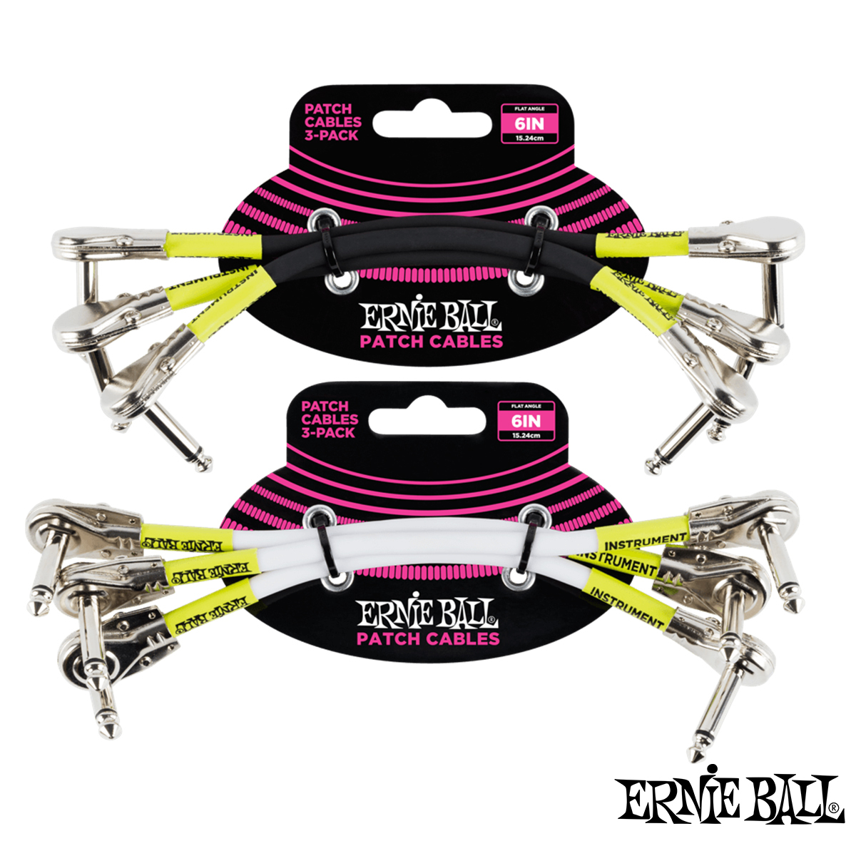 Ernie Ball FLAT ANGLE 15cm/15公分 扁頭/效果器/樂器 短導線 (可單買)