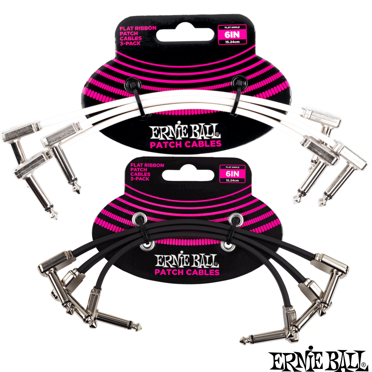 Ernie Ball FLAT RIBBON 15公分 扁頭/帶狀/效果器/樂器 短導線 (可單買)