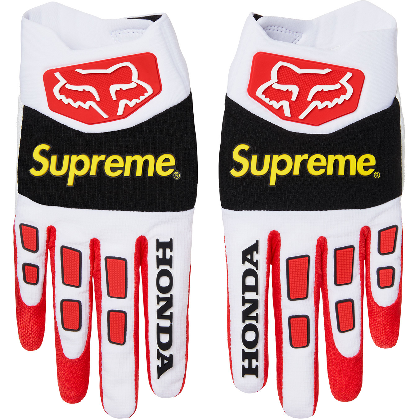 SUPREME HONDA FOX RACING GLOVES 機車手套綠色/紅色-24885-041/01