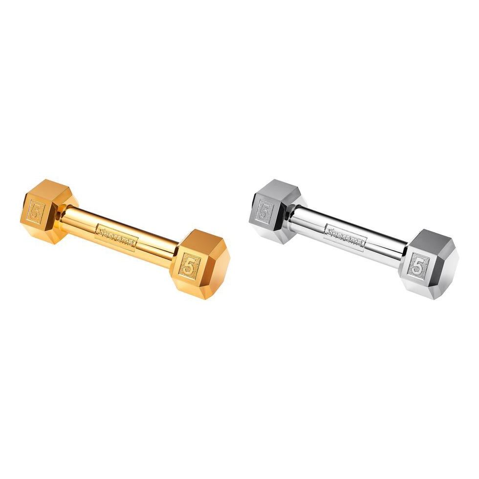 SUPREME PLATED DUMBBELL 啞鈴 金/銀-FW19A33