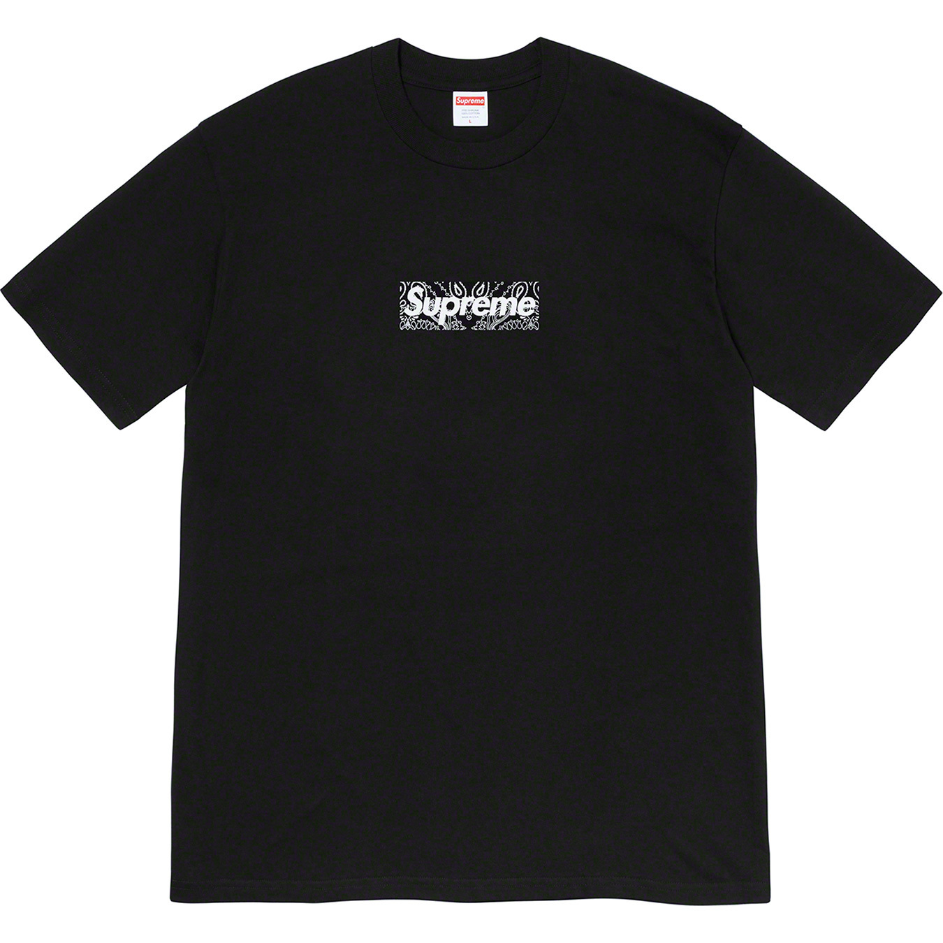 SUPREME BANDANA BOX LOGO TEE 變形蟲 短T 黑/B3c02灰/深藍/紅/白/黃-FW19T55
