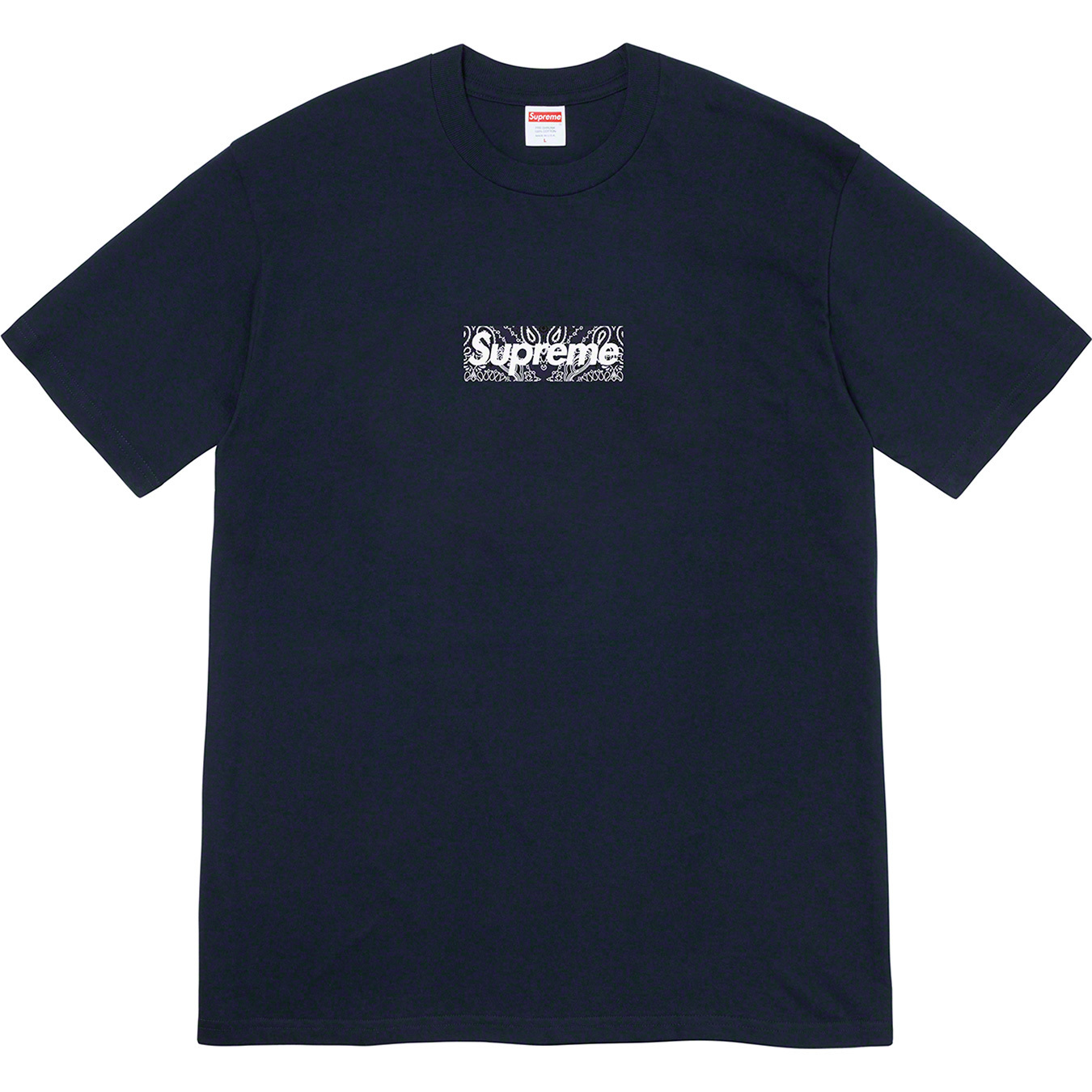 SUPREME BANDANA BOX LOGO TEE 變形蟲短T 黑/灰/深藍/紅/白/黃-FW19T5