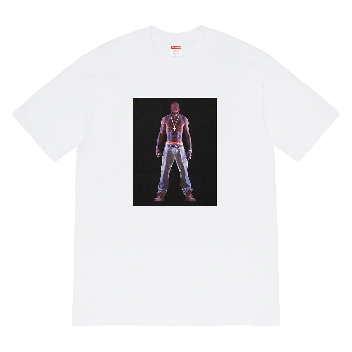 SUPREME TUPAC HOLOGRAM TEE 全息影像 人物照片T 白/灰 -SS20T34
