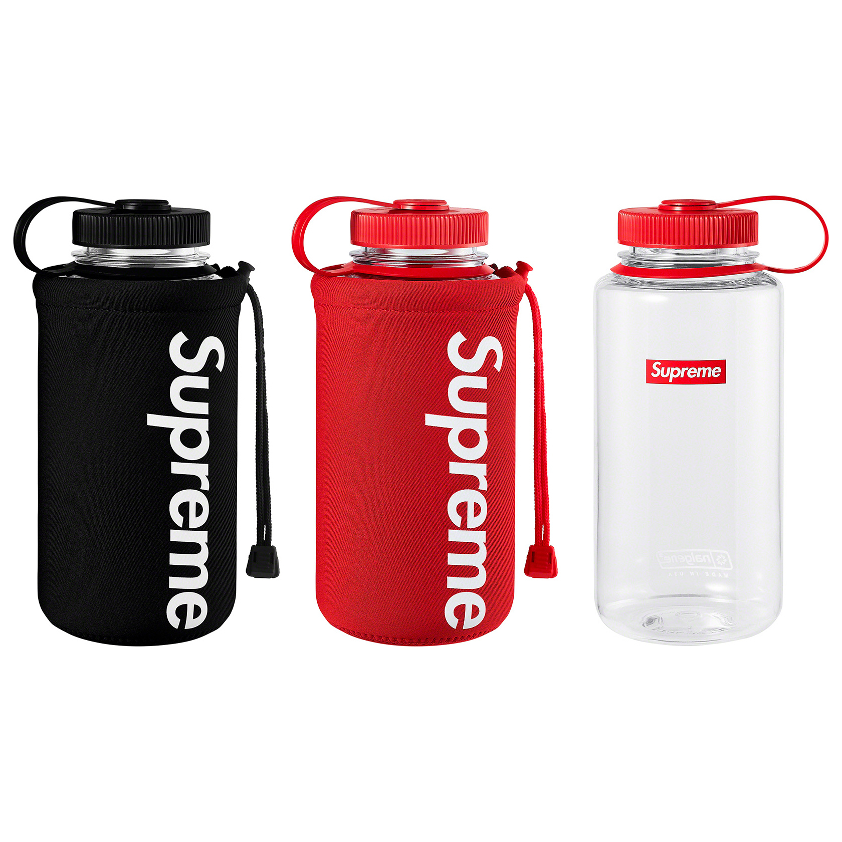 SUPREME NALGENE 32 OZ.BOTTLE 透明水壺黑/紅-SS20A38