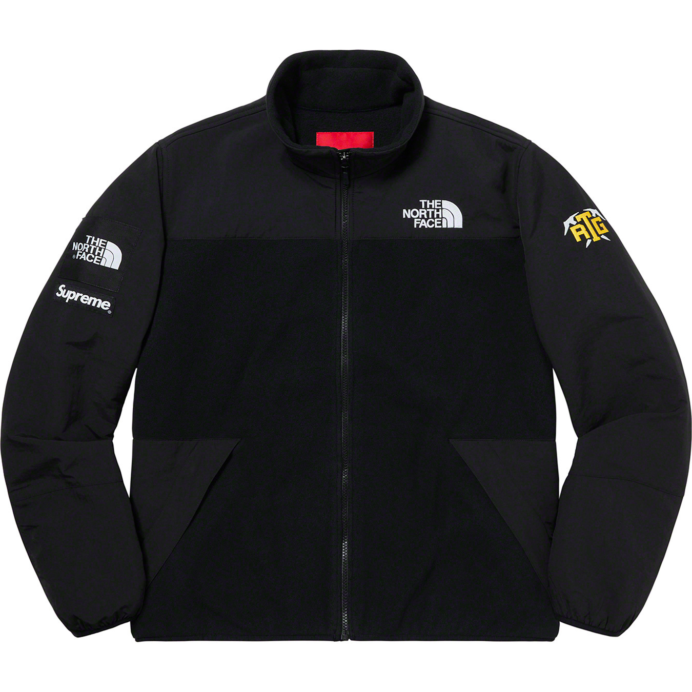 SUPREME THE NORTH FACE RTG FLEECE JACKET 羊毛外套黑/紅/黃/綠-S