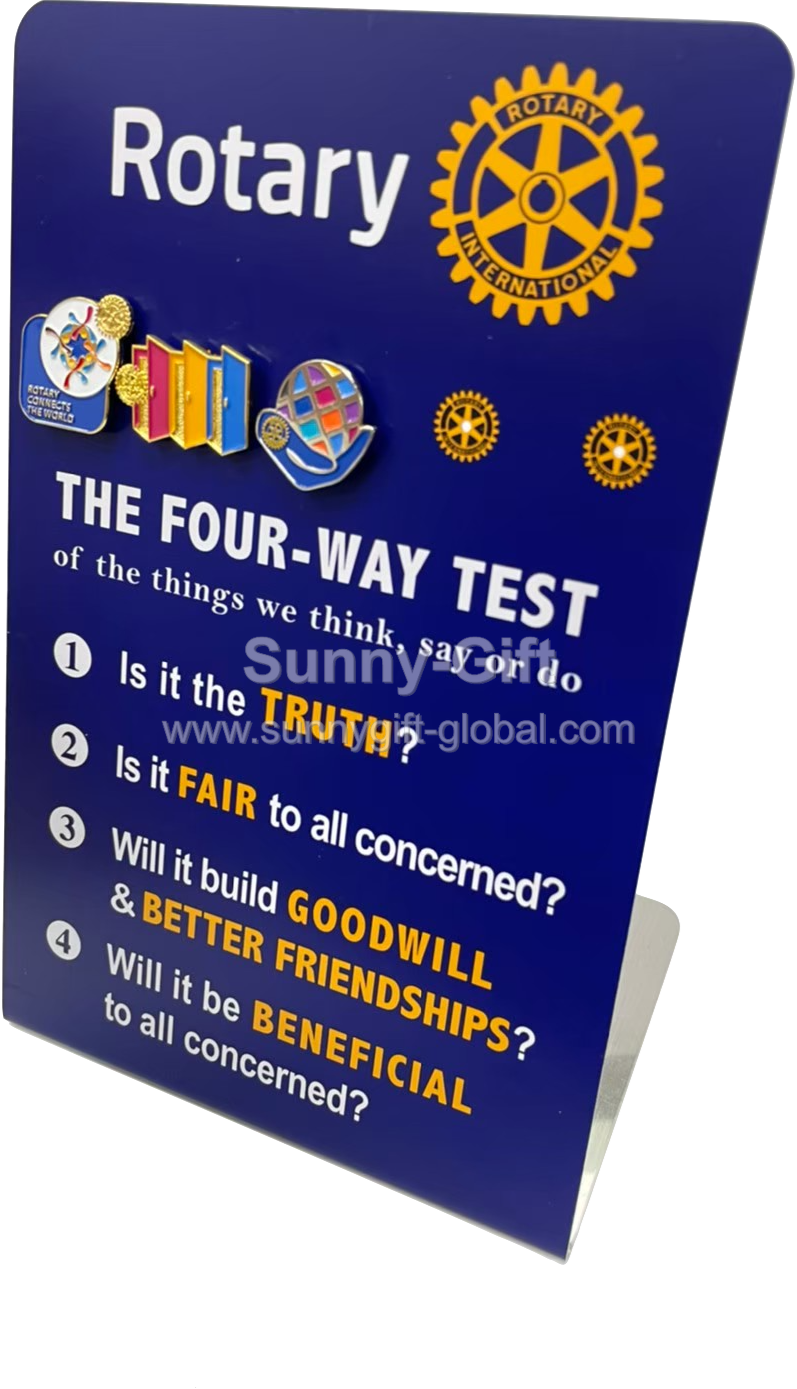 The four way test of Rotary stand up card