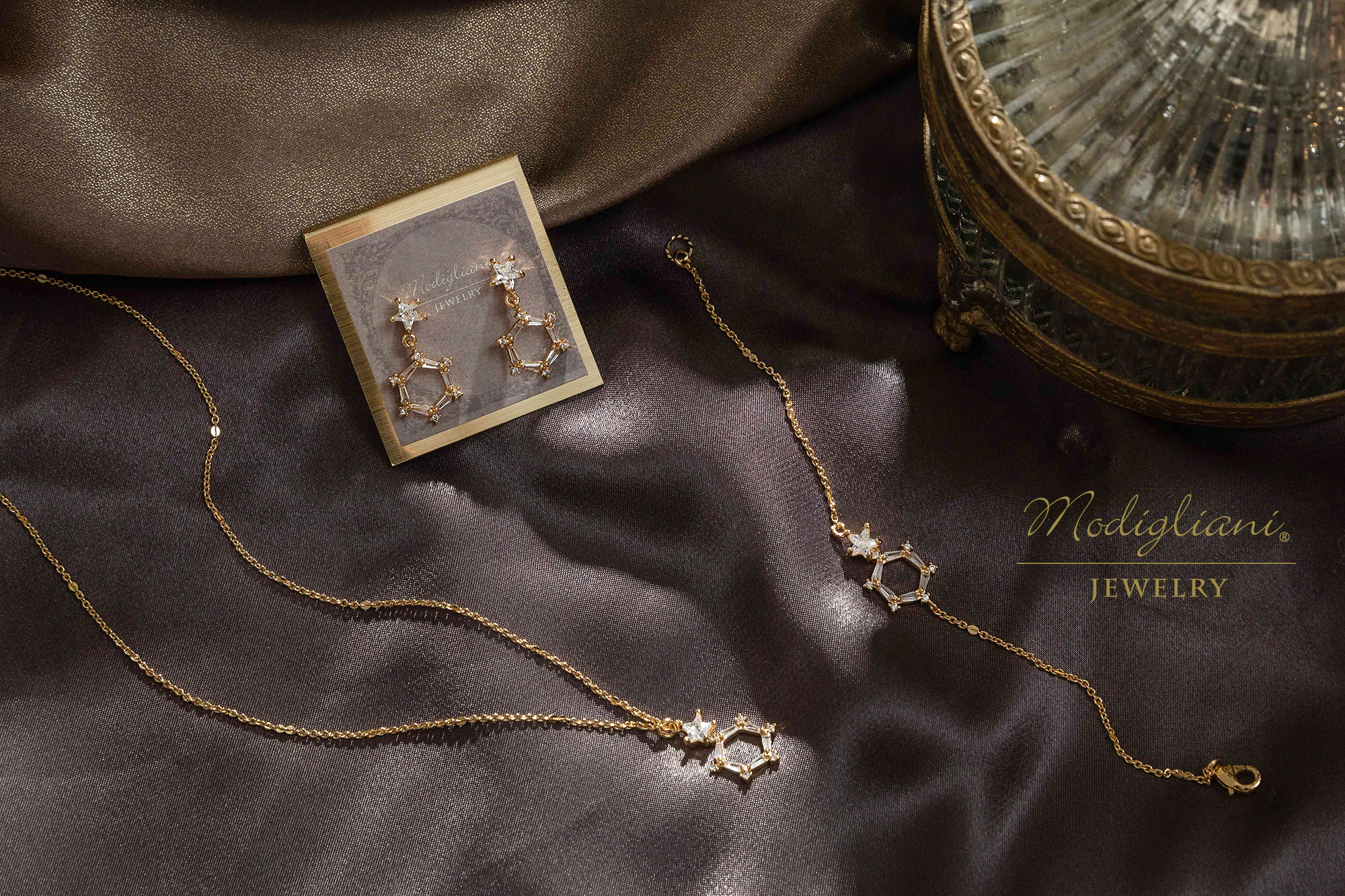黃銅飾品,黃銅,簡約,百搭,星星,項鍊,18K金,鋯石,氣質