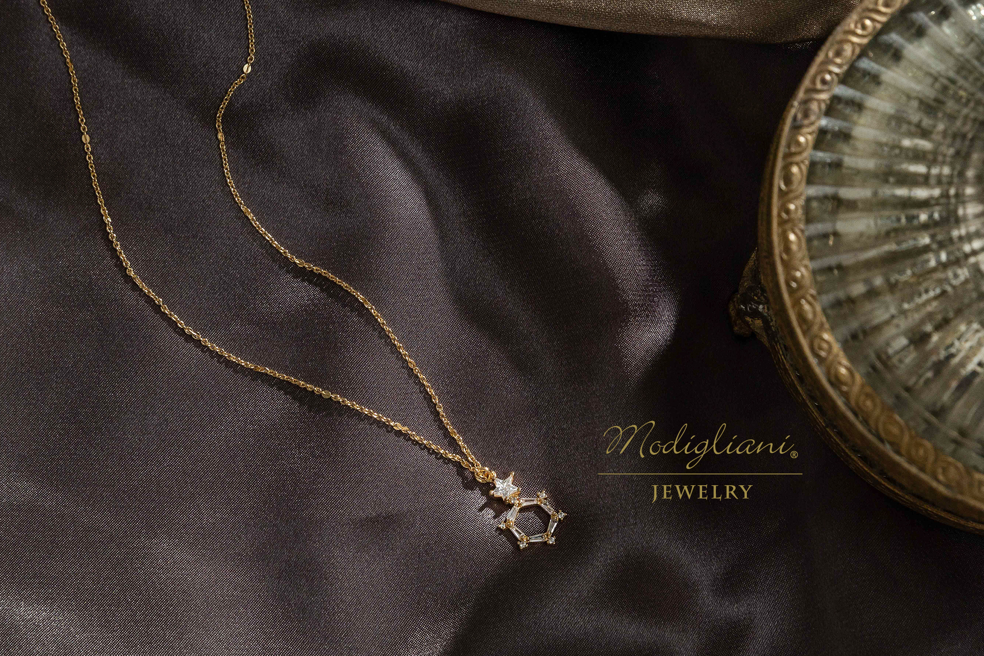 黃銅飾品,黃銅,簡約,百搭,星星,項鍊,18K金,鋯石,氣質