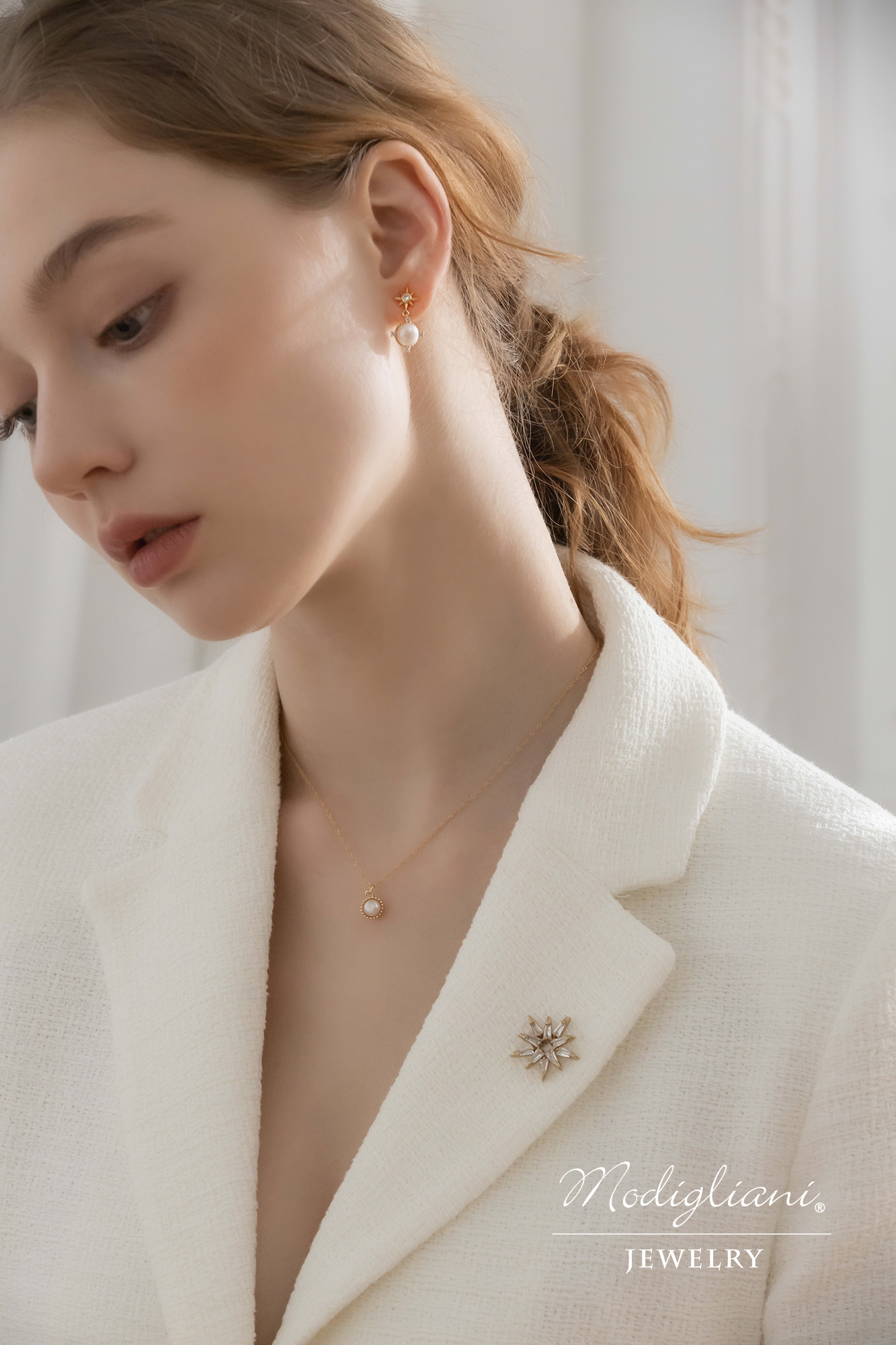 黃銅飾品,黃銅,簡約,百搭,項鍊,18K金,氣質,天然珍珠