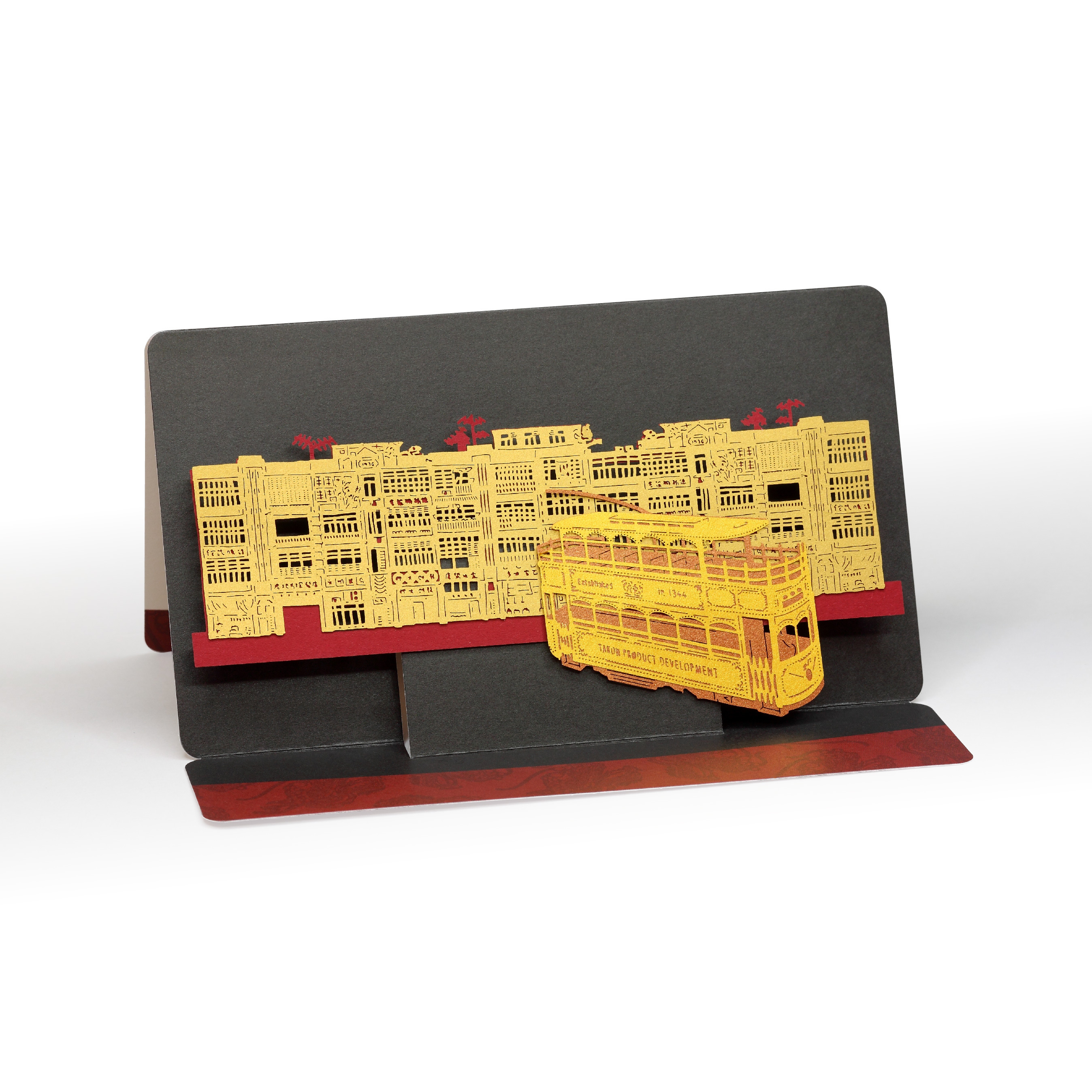 POSTALK  懷舊電車 立體賀卡