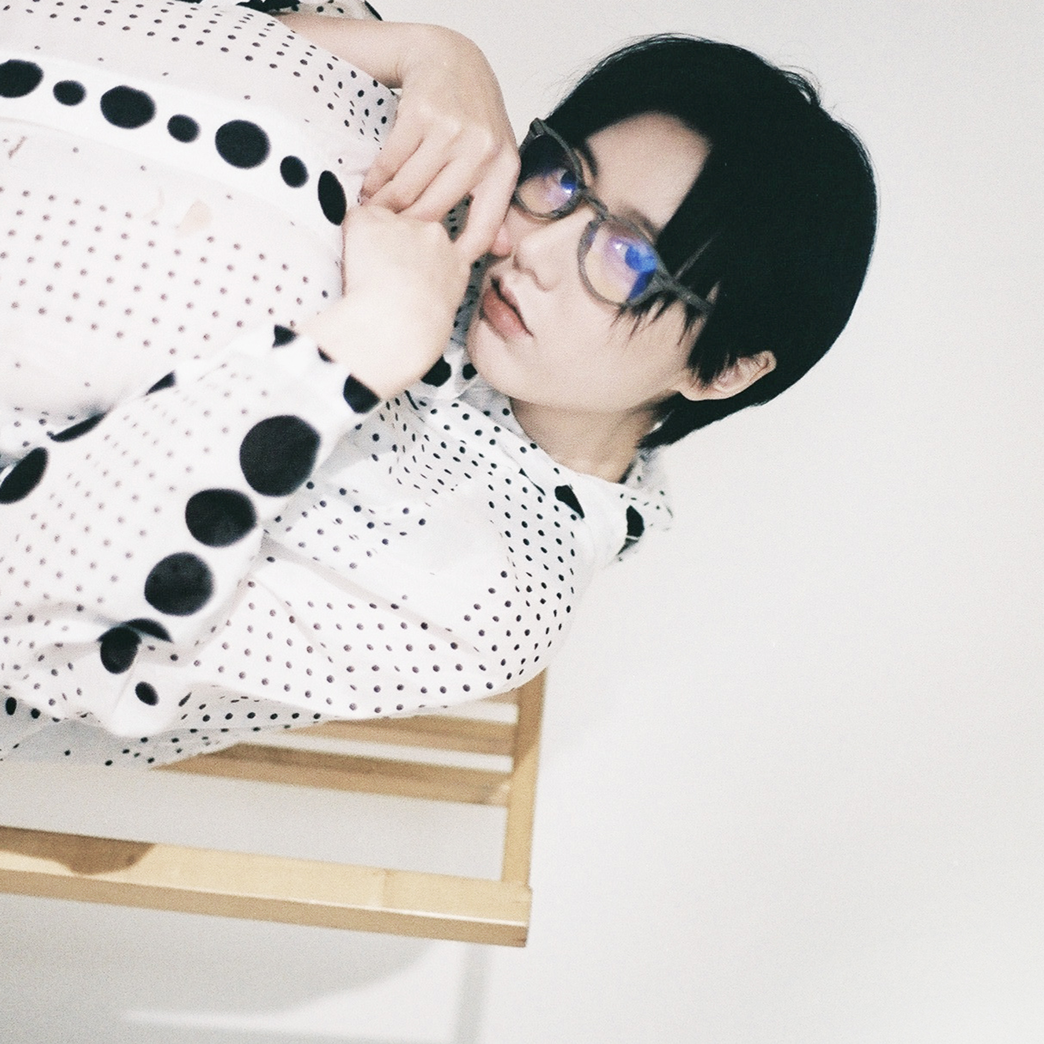 CROWN PANTO 成人 多角文藝小臉框 濾藍光眼鏡 : 復古木系列 : 煙燻紫木