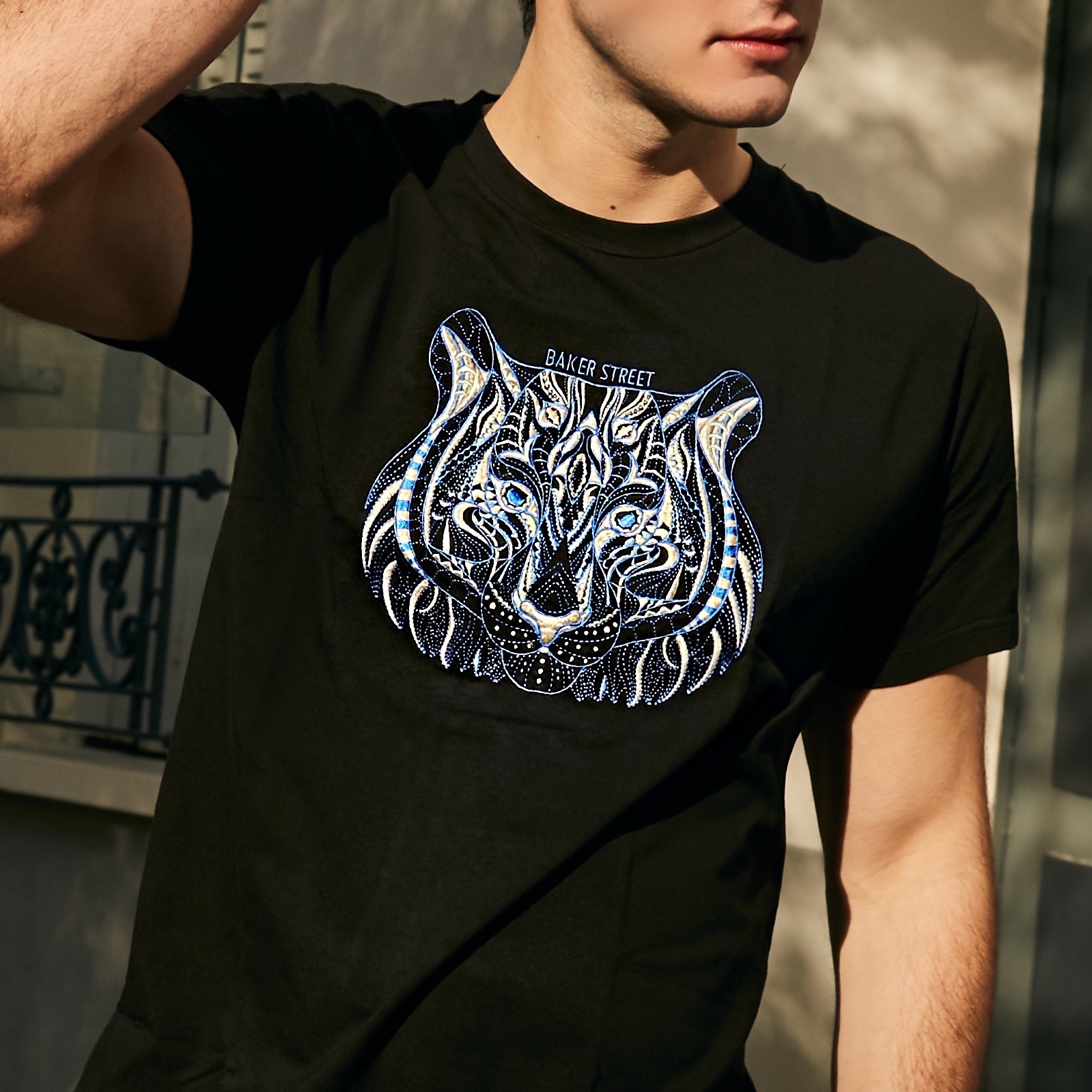 Zentangle Tiger 黑標系列 刺繡 短袖T恤