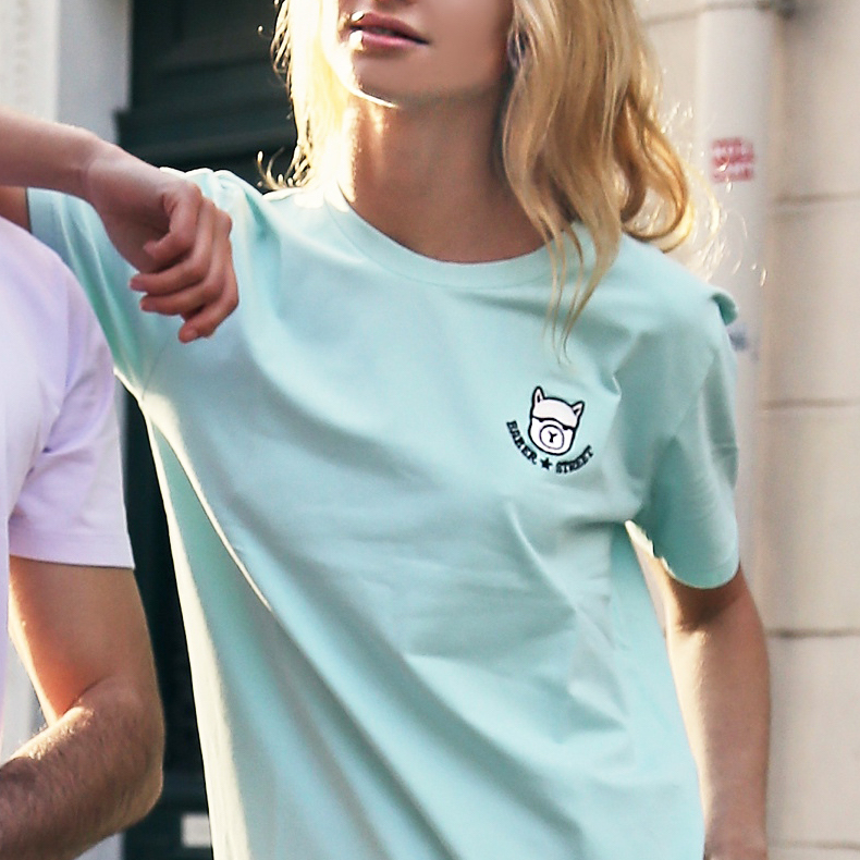 BKST Alpaca-2 黑標系列 羊駝星星-2 刺繡 女版短T