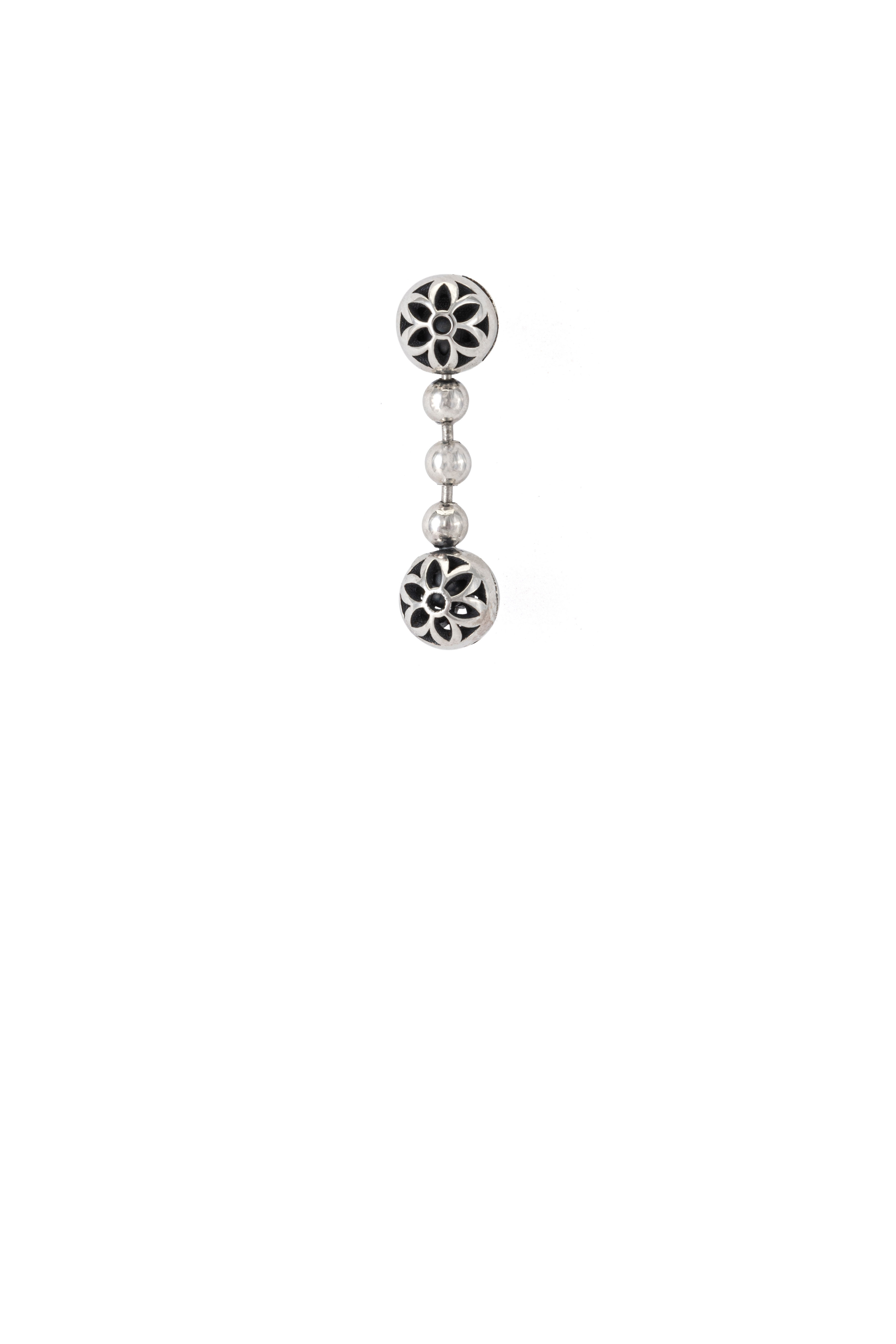 <Pre Order> BALL CHAIN EARRING, ROSETTE