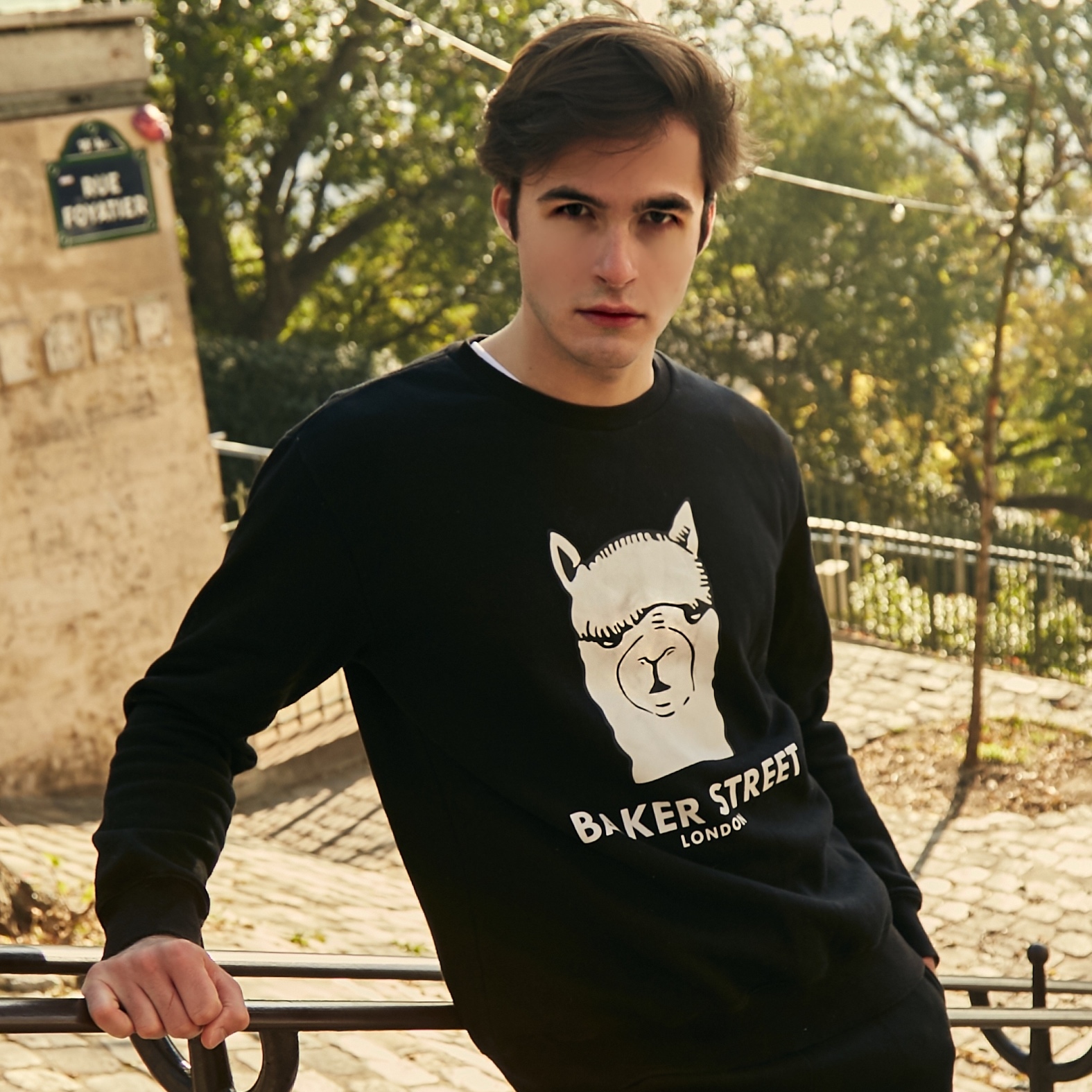 BKST Logo 經典羊駝大LOGO 高磅數長袖圓T