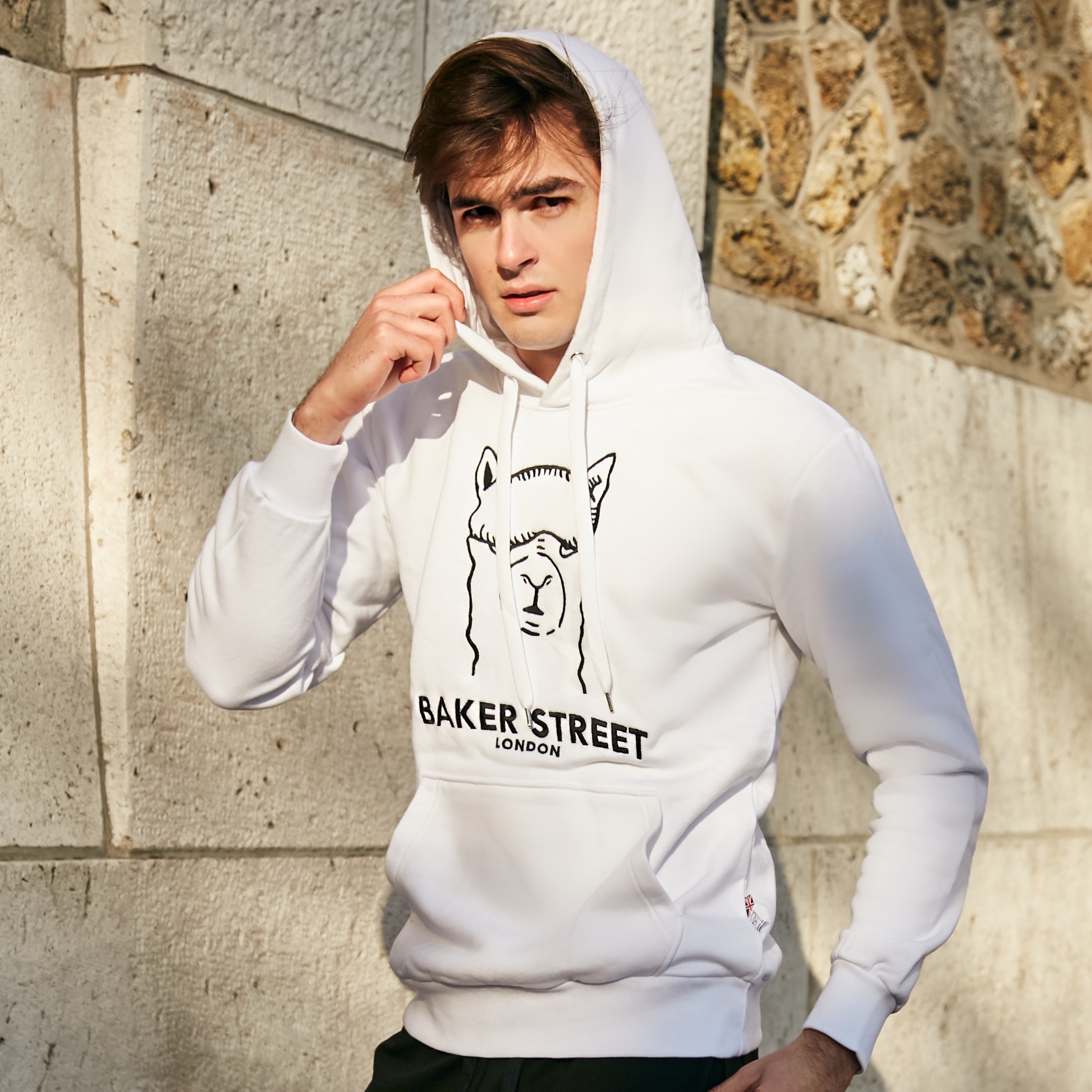 BKST Logo 經典羊駝大LOGO 高磅數長袖帽T