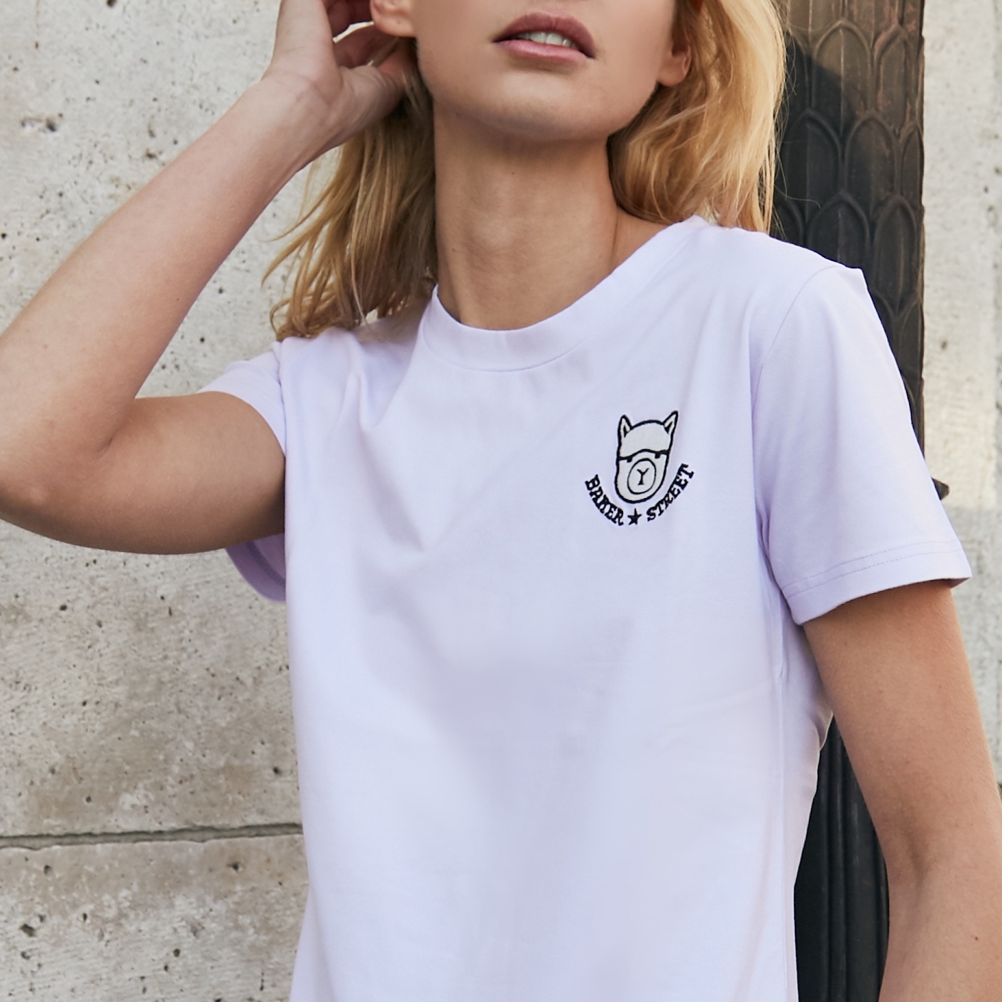 BKST Alpaca-2 黑標系列 羊駝星星-2 刺繡 女版短T