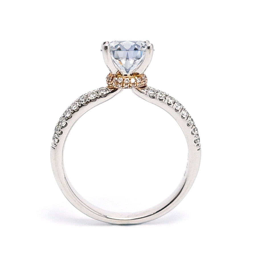 18K白金/玫瑰金鑽石戒指托