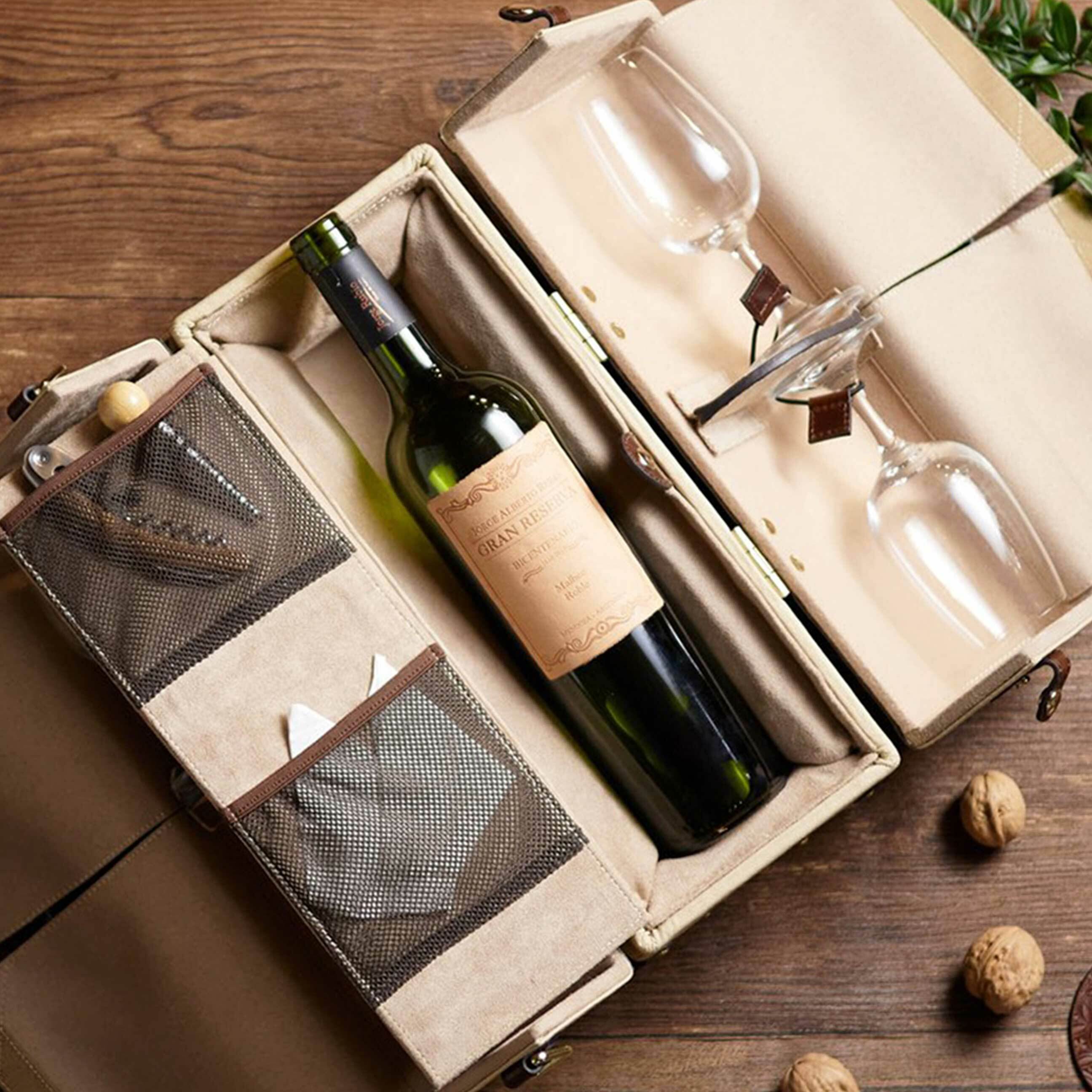 O'in Wine 多功能餐酒袋│輕鬆攜帶酒與酒杯，實現你對戶外品酒的嚮往生活