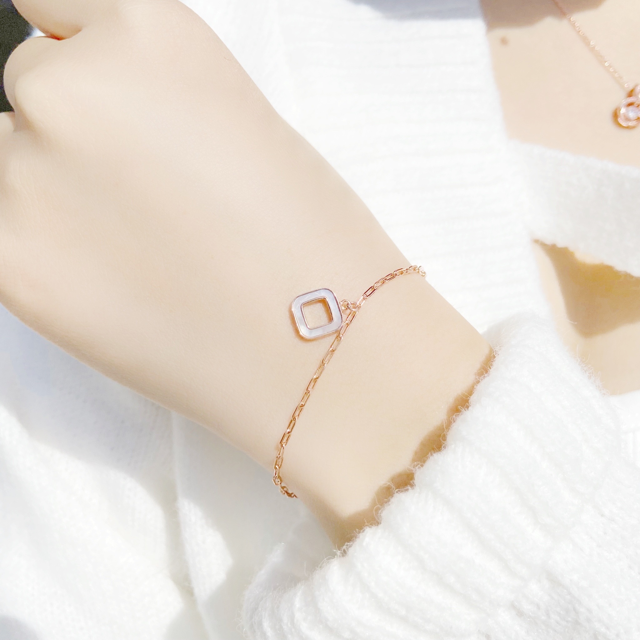 | 925純銀・ 玫瑰金 | 定格回憶手鏈 | BR0504 |