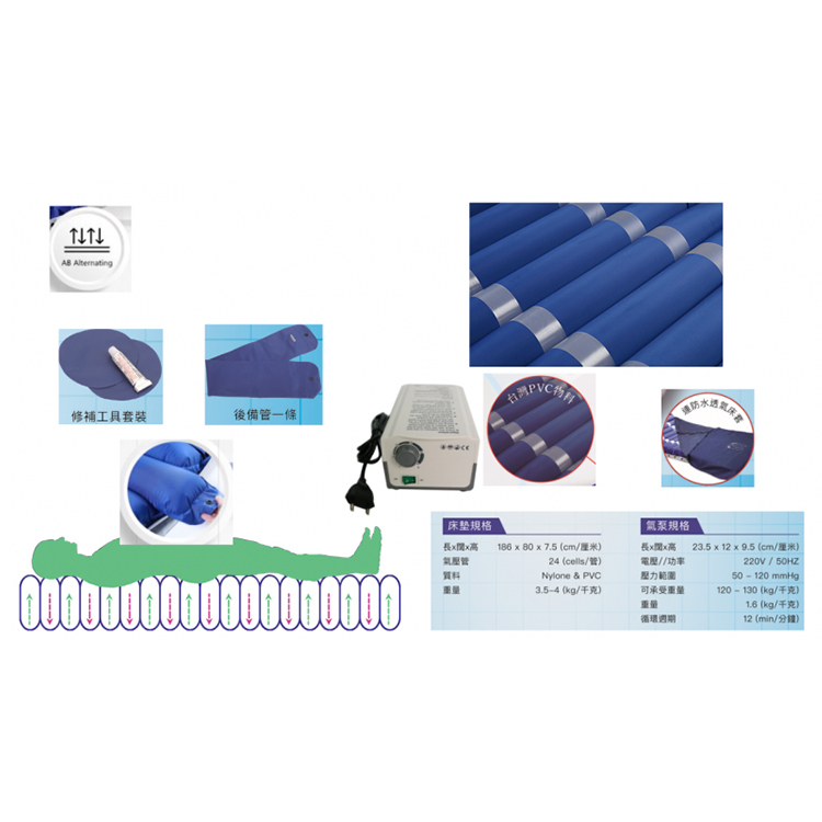 Fofo - 纖巧型透氣防壓瘡氣墊床