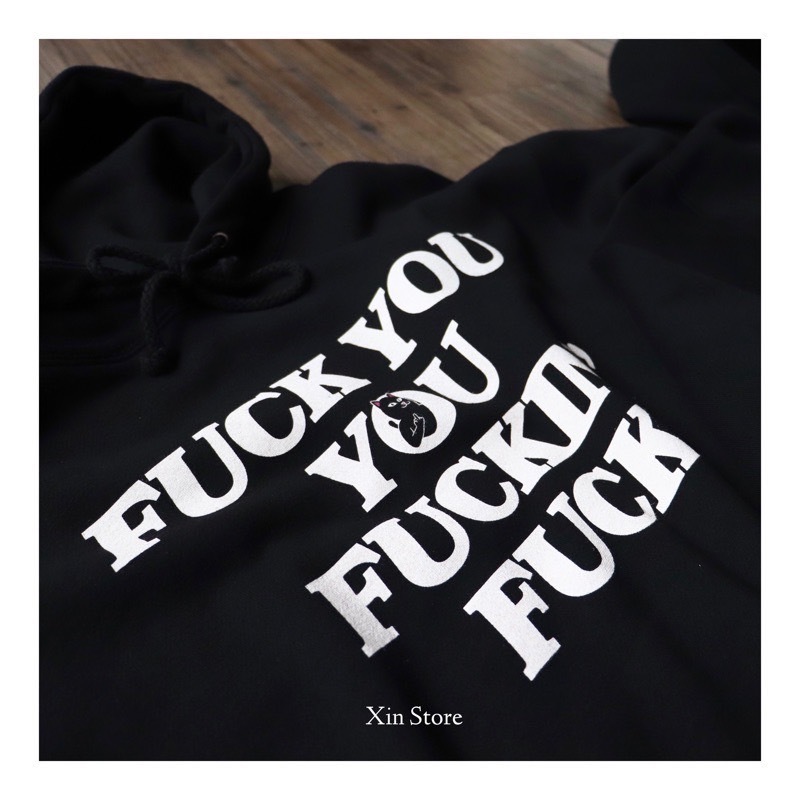 【現貨】RIPNDIP Weed Fxcking Hoodie 中指貓 貓咪 三小圖 字母 帽Tee