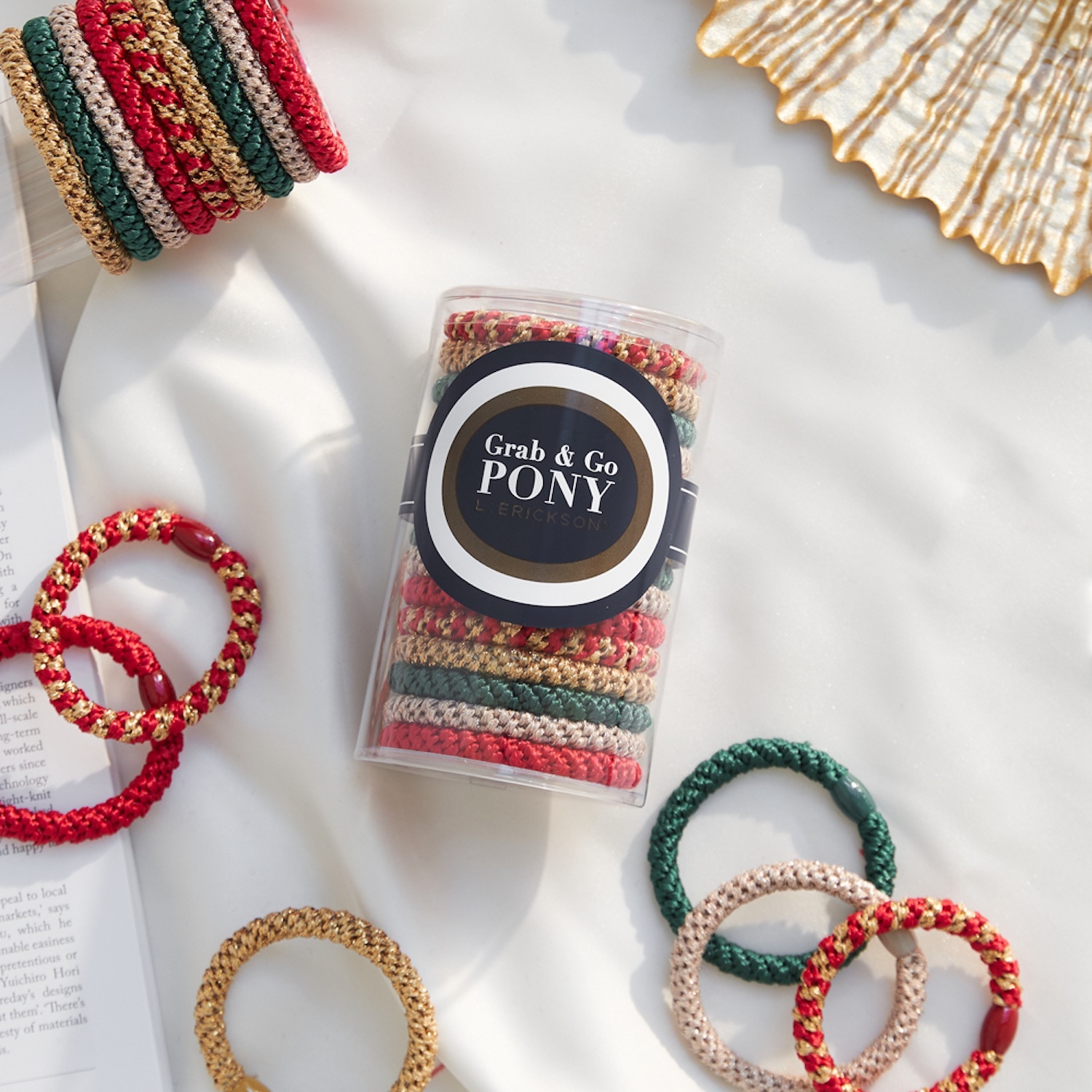 L. ERICKSON｜彈力髮圈桶－聖誕限定色