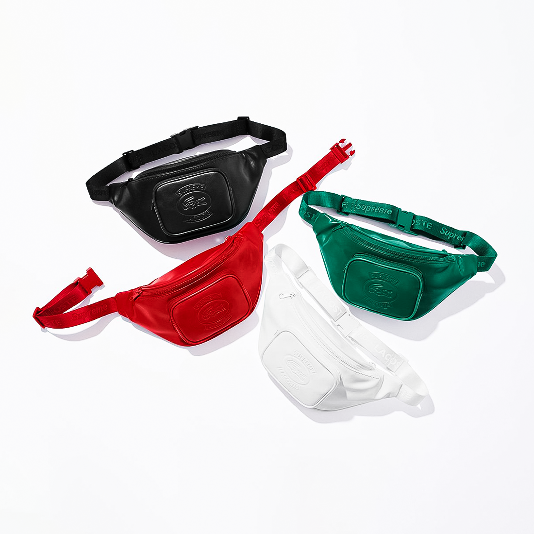 SUPREME LACOSTE WAIST BAG 腰包 黑