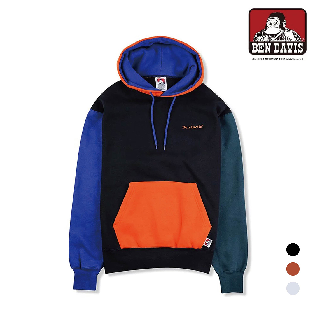 【 BEN DAVIS | 刺繡LOGO拼接帽TEE - 3色 】