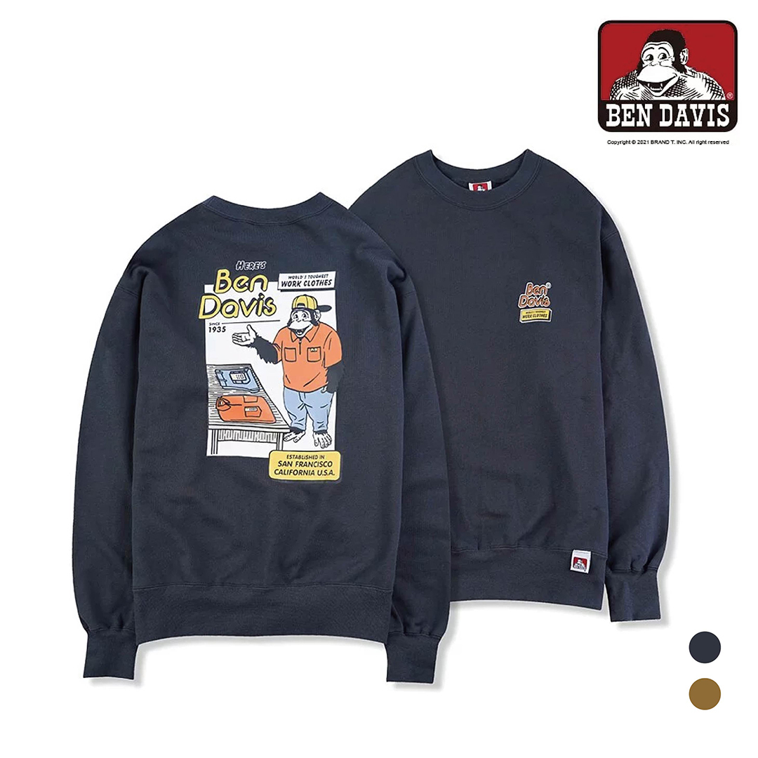 【 BEN DAVIS | 工作中站立猿人大學TEE - 2色 】