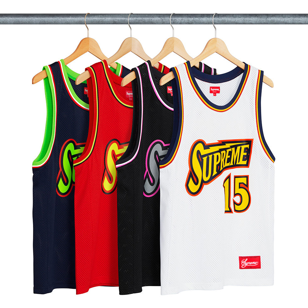 -(B5c05)-SUPREME BOLT BASKETBALL JERSEY 球衣 紅 -SS18KN10