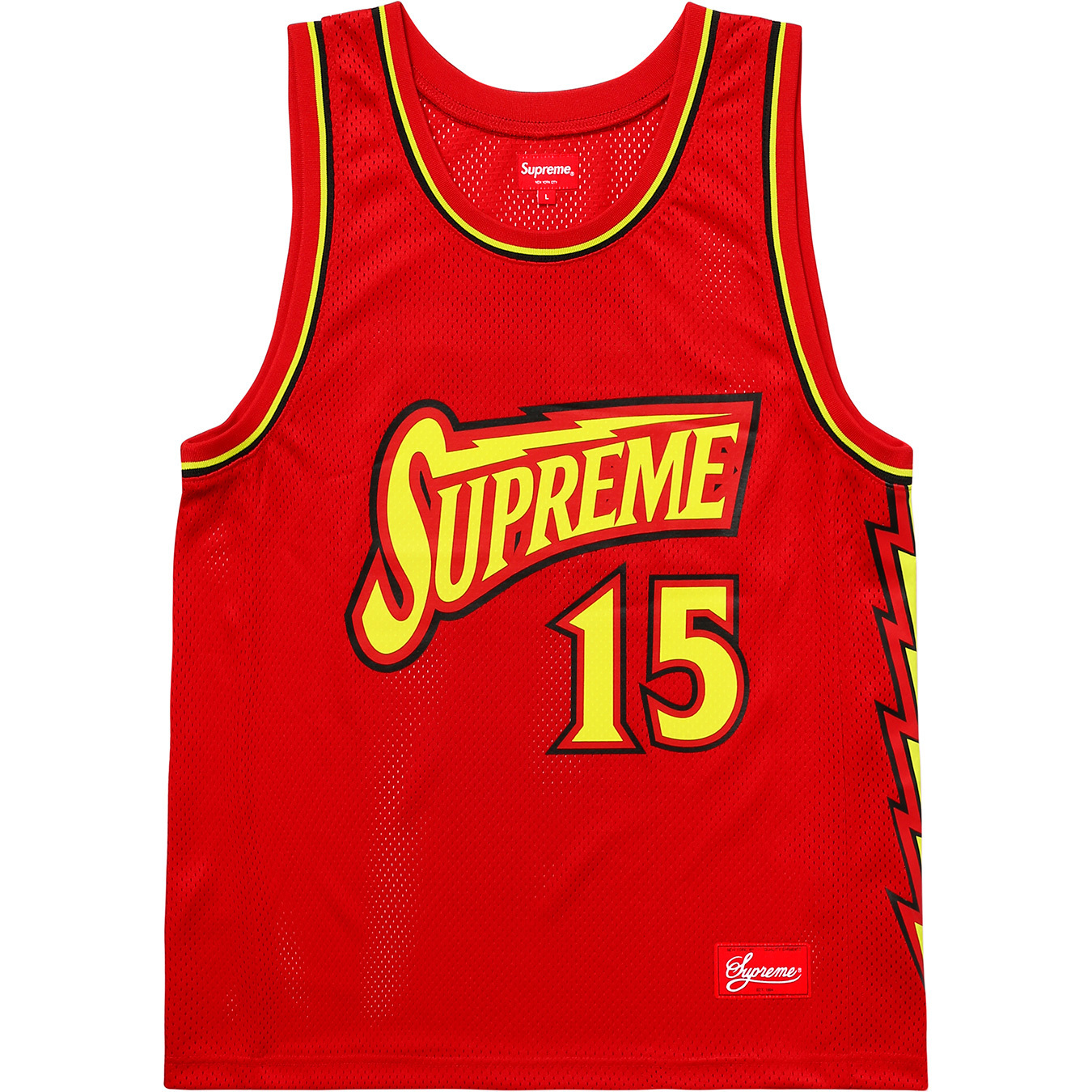 -(B5c05)-SUPREME BOLT BASKETBALL JERSEY 球衣 紅 -SS18KN10