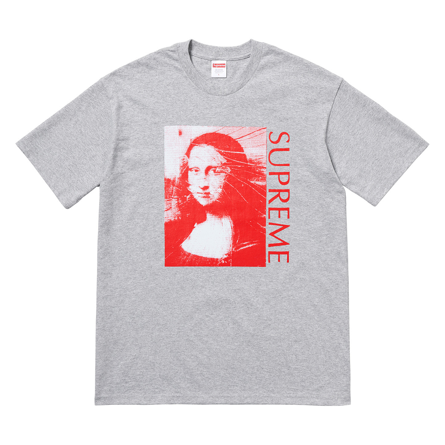 SUPREME MONA LISA TEE 蒙娜麗莎灰/黑-SS18T50