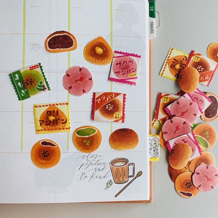 Mind Wave 麵包店貼紙  紅豆麵包 (40枚)