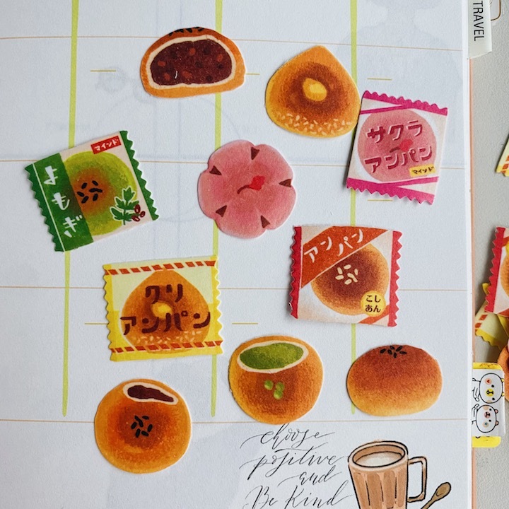 Mind Wave 麵包店貼紙  紅豆麵包 (40枚)